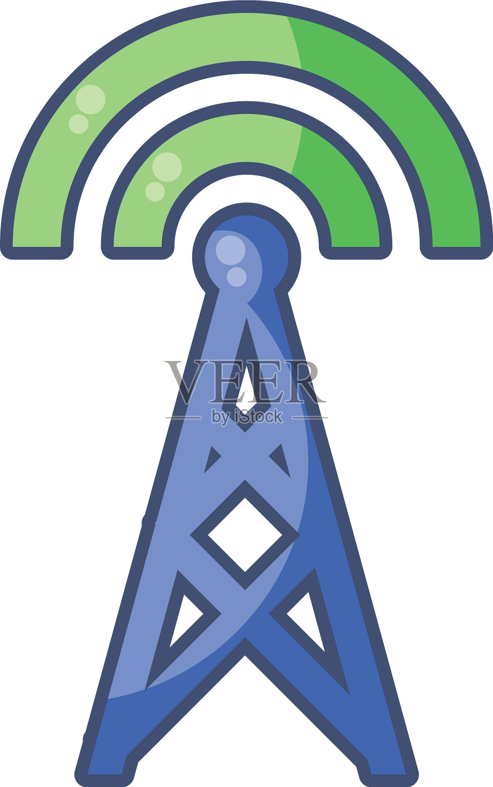 数字天线图标填充设计设计元素图片