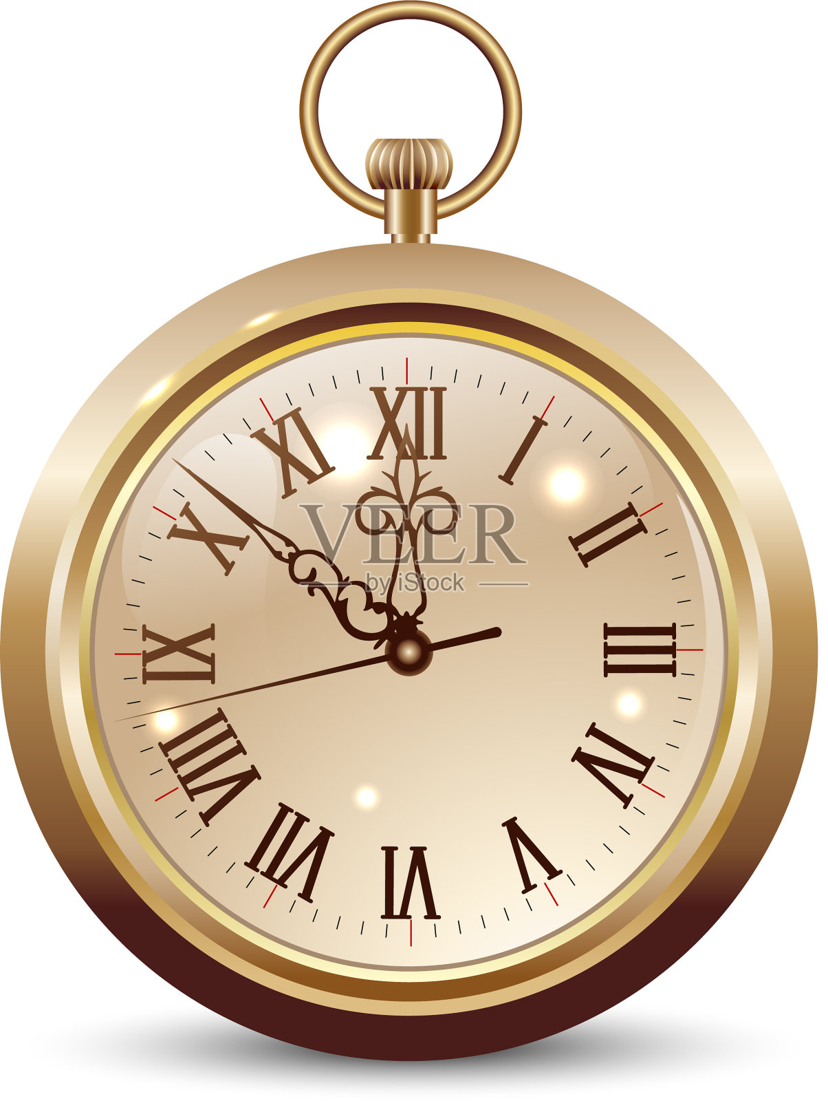 口袋机械表上的白色设计元素图片