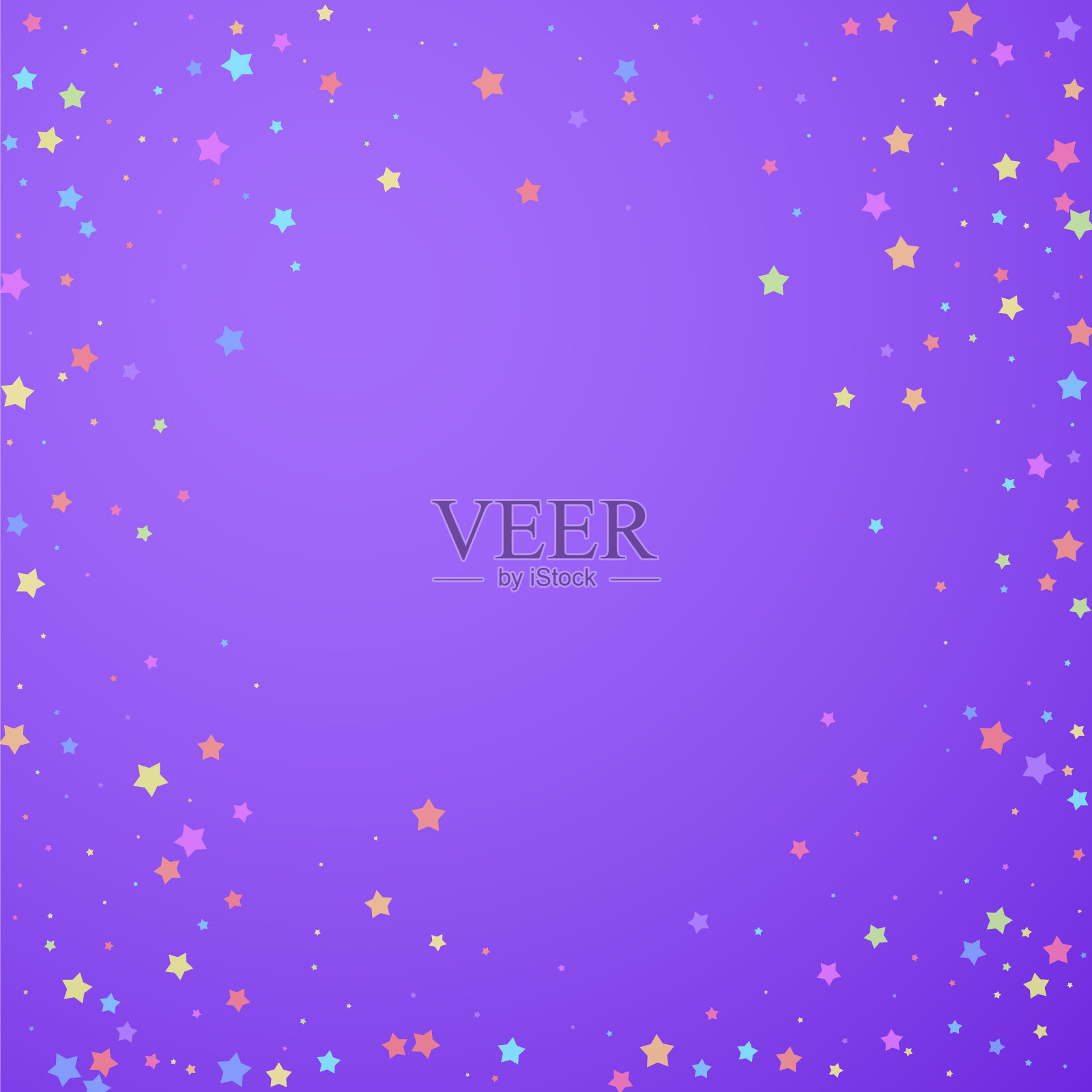 喜庆的五彩纸屑庆祝星星缤纷的星星插画图片素材