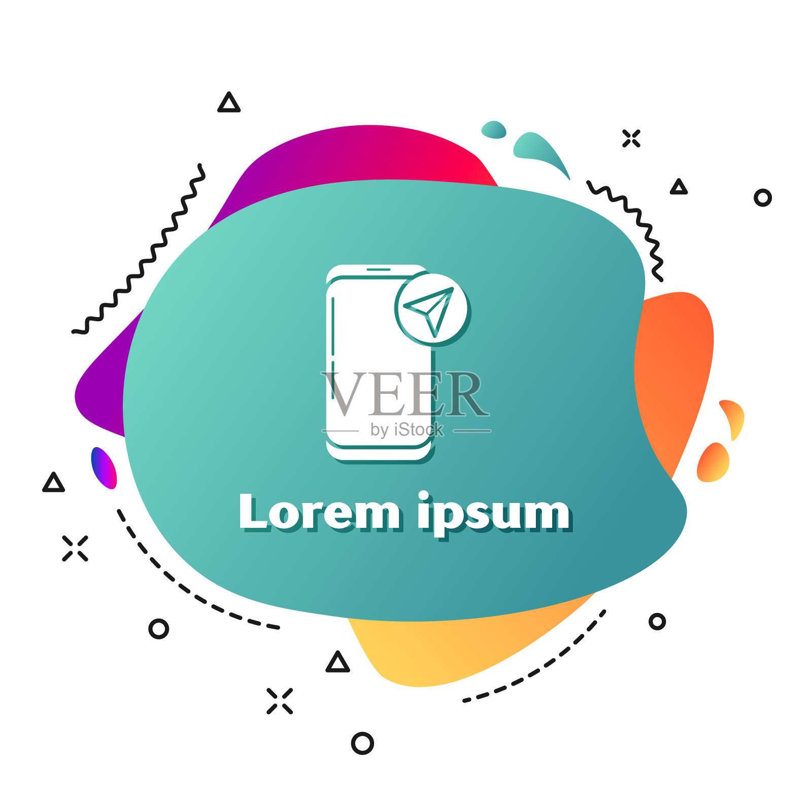 白色信息图城市地图导航图标插画图片素材