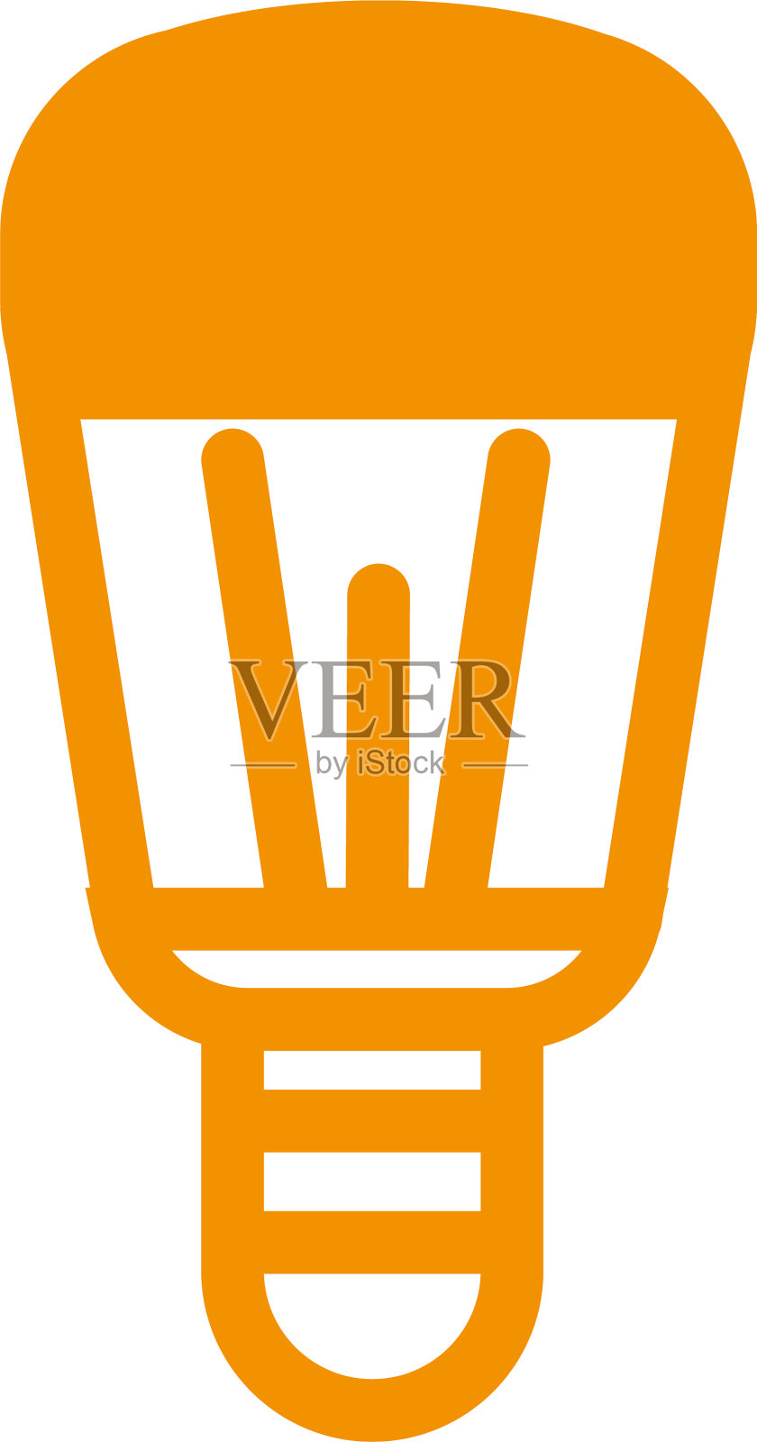 Led灯泡能量电光黄线图标素材