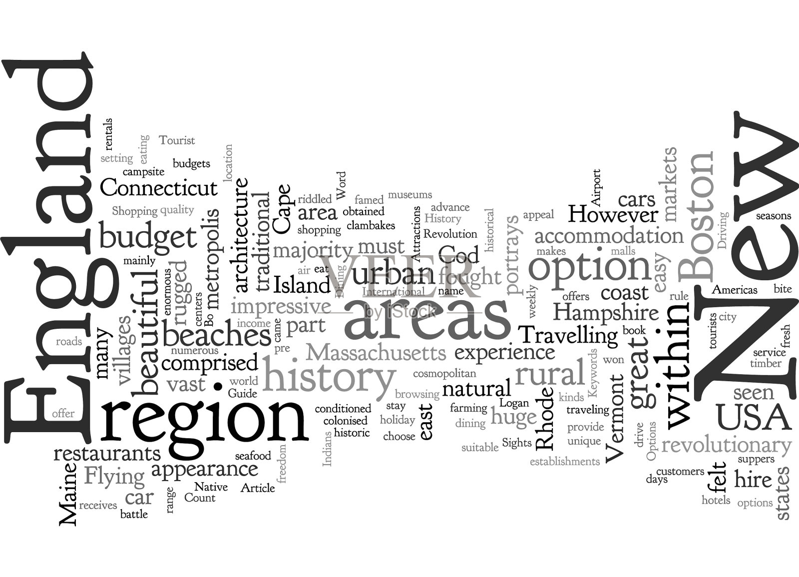 新英格兰的导游插画图片素材