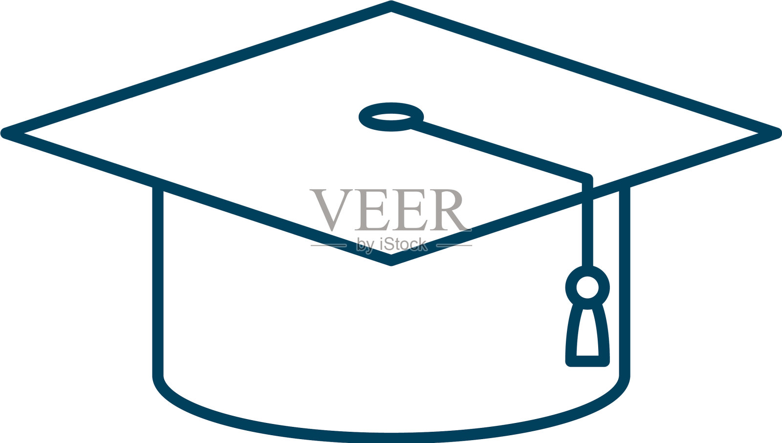 毕业礼帽庆祝孤立图标设计元素图片