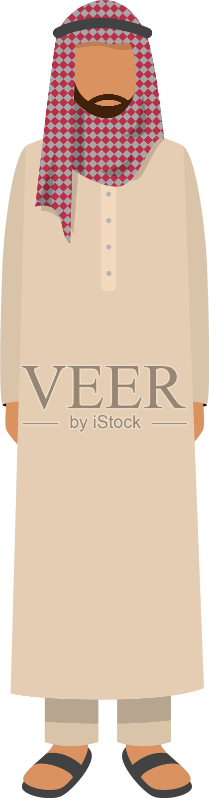 穿着传统民族服饰的阿拉伯男子设计元素图片