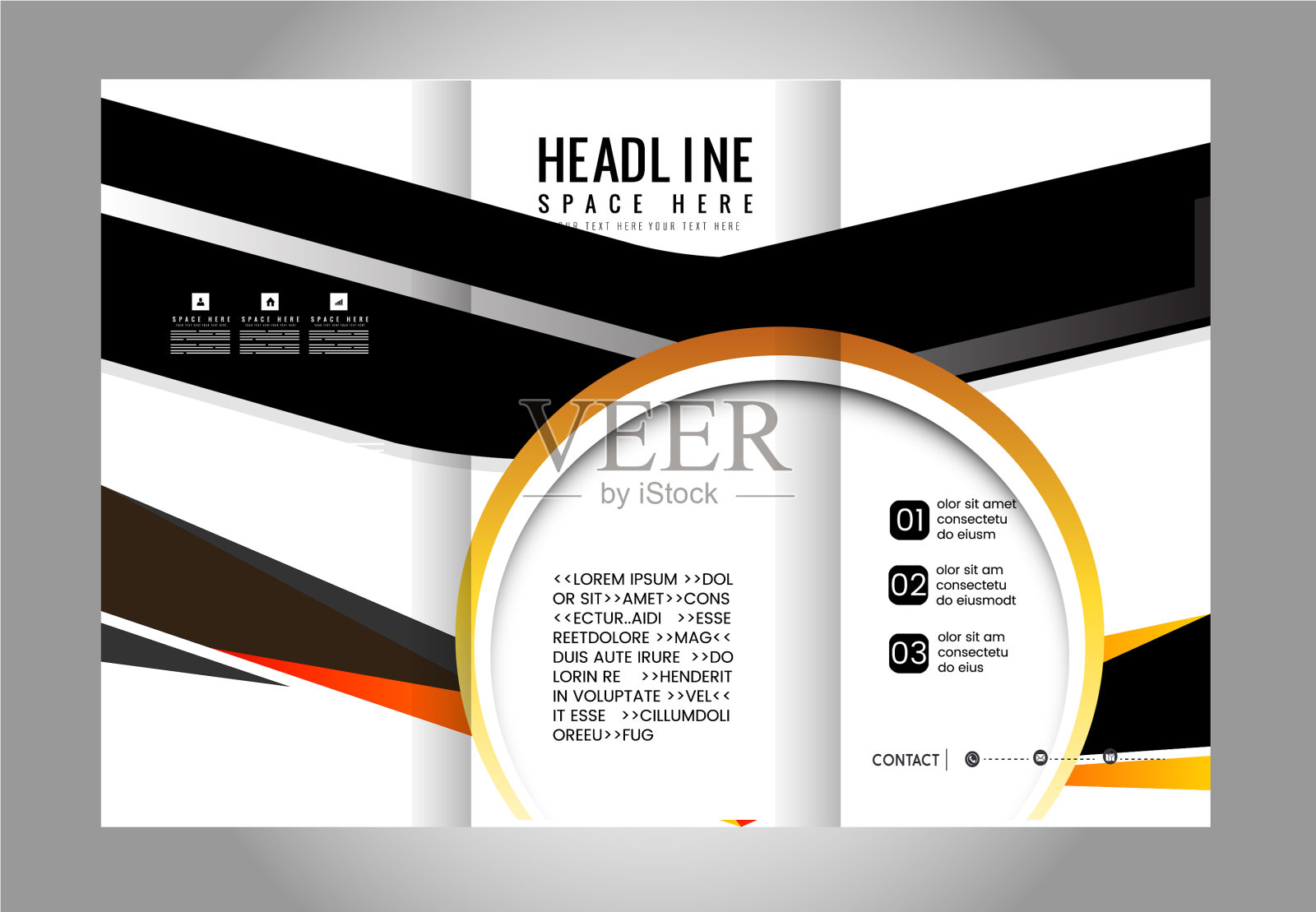 空三折宣传册打印模板设计模板素材