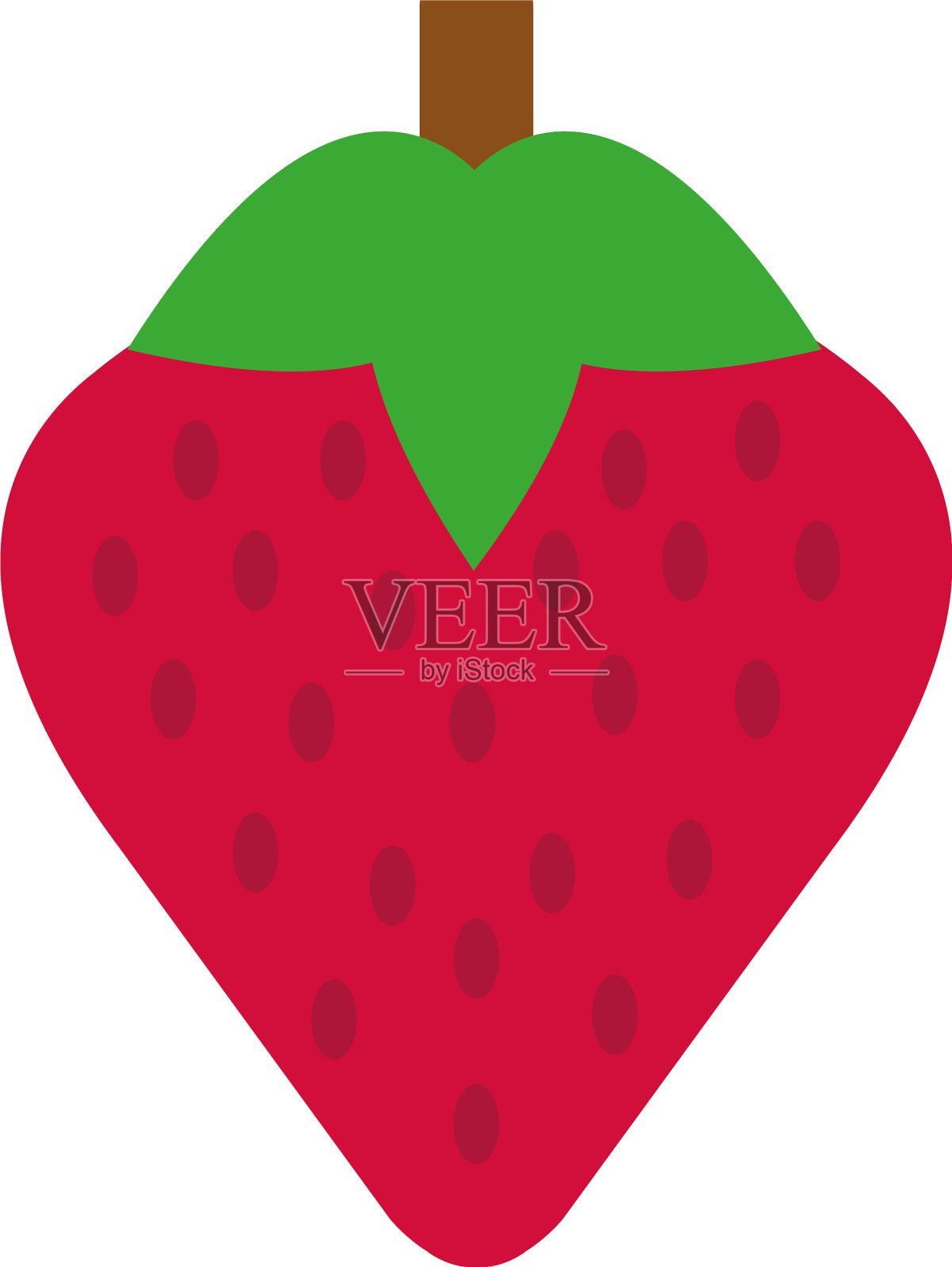 孤立的草莓图标平面设计设计元素图片