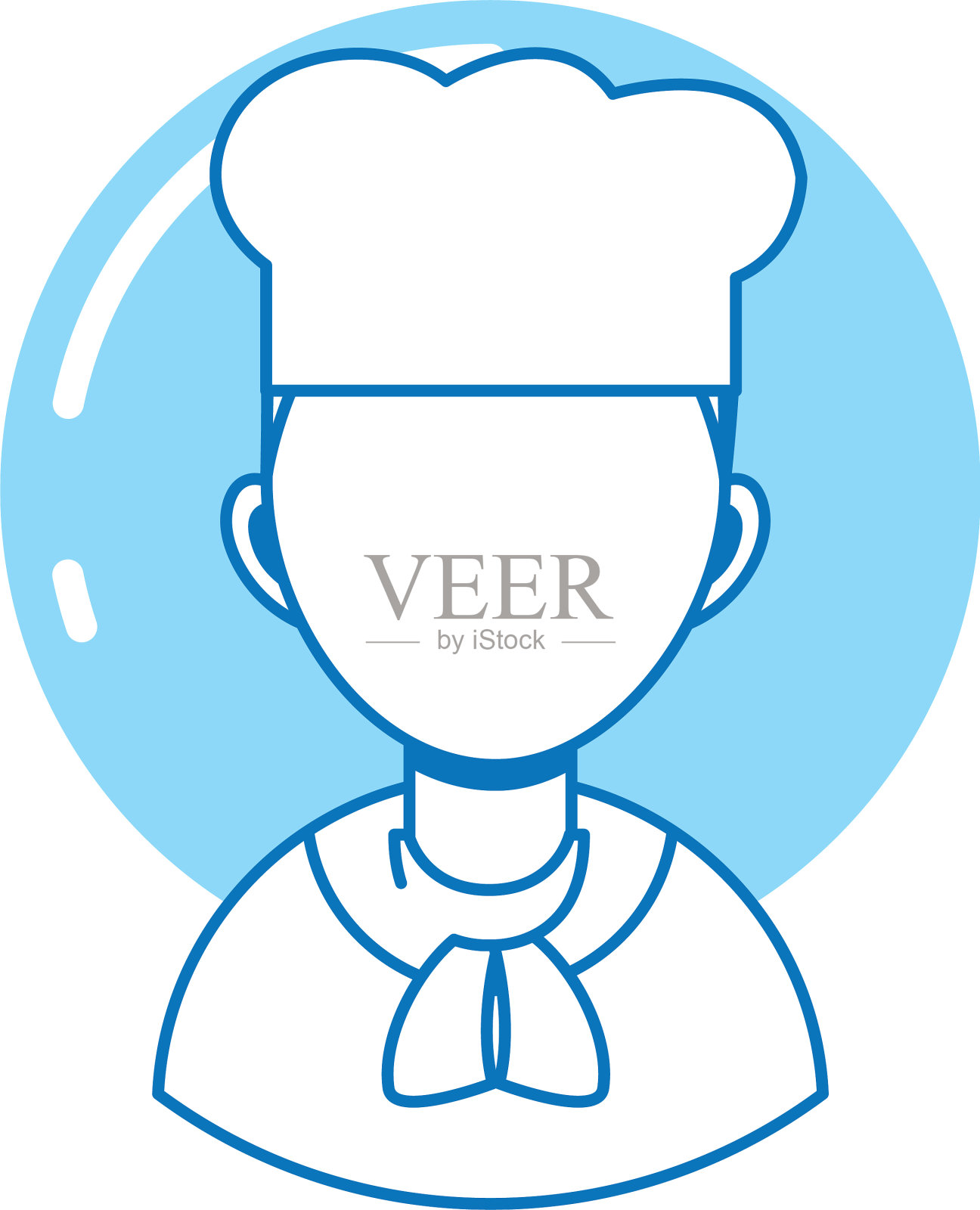 男厨师专业人线补设计元素图片