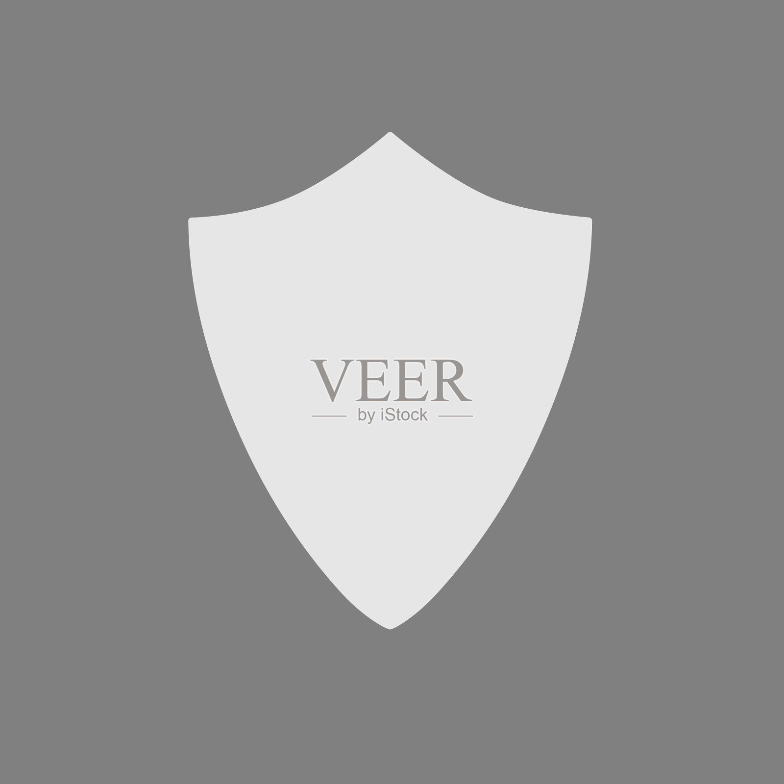 安全保证图标，防护盾，平面线插画图片素材