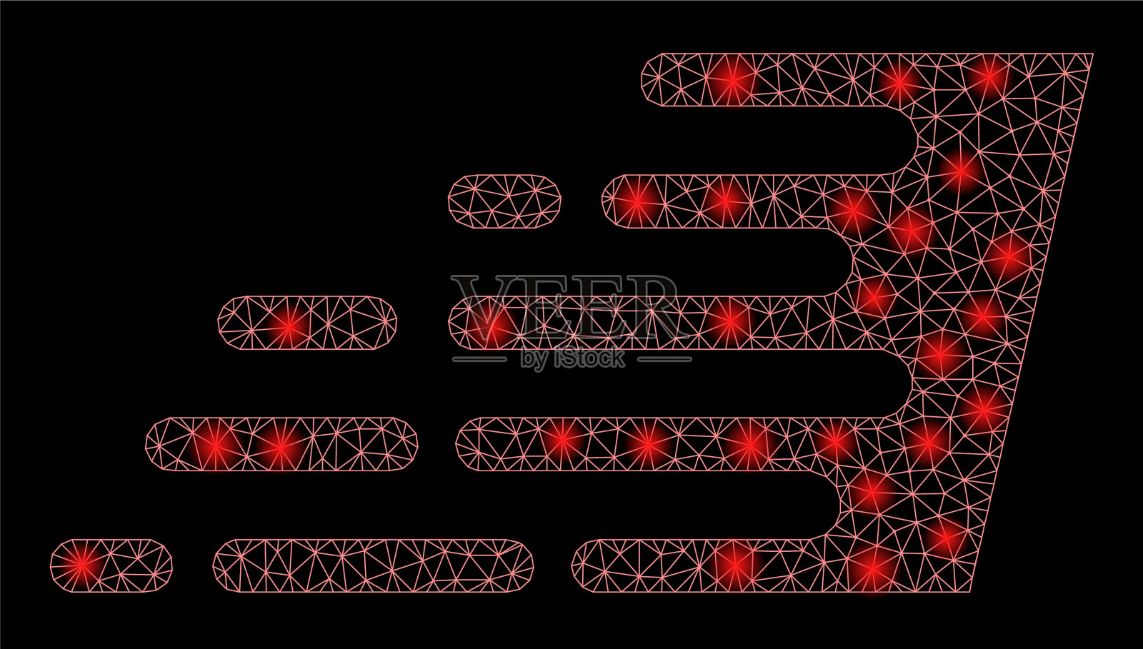 耀斑网格2d rush效果与耀斑点插画图片素材