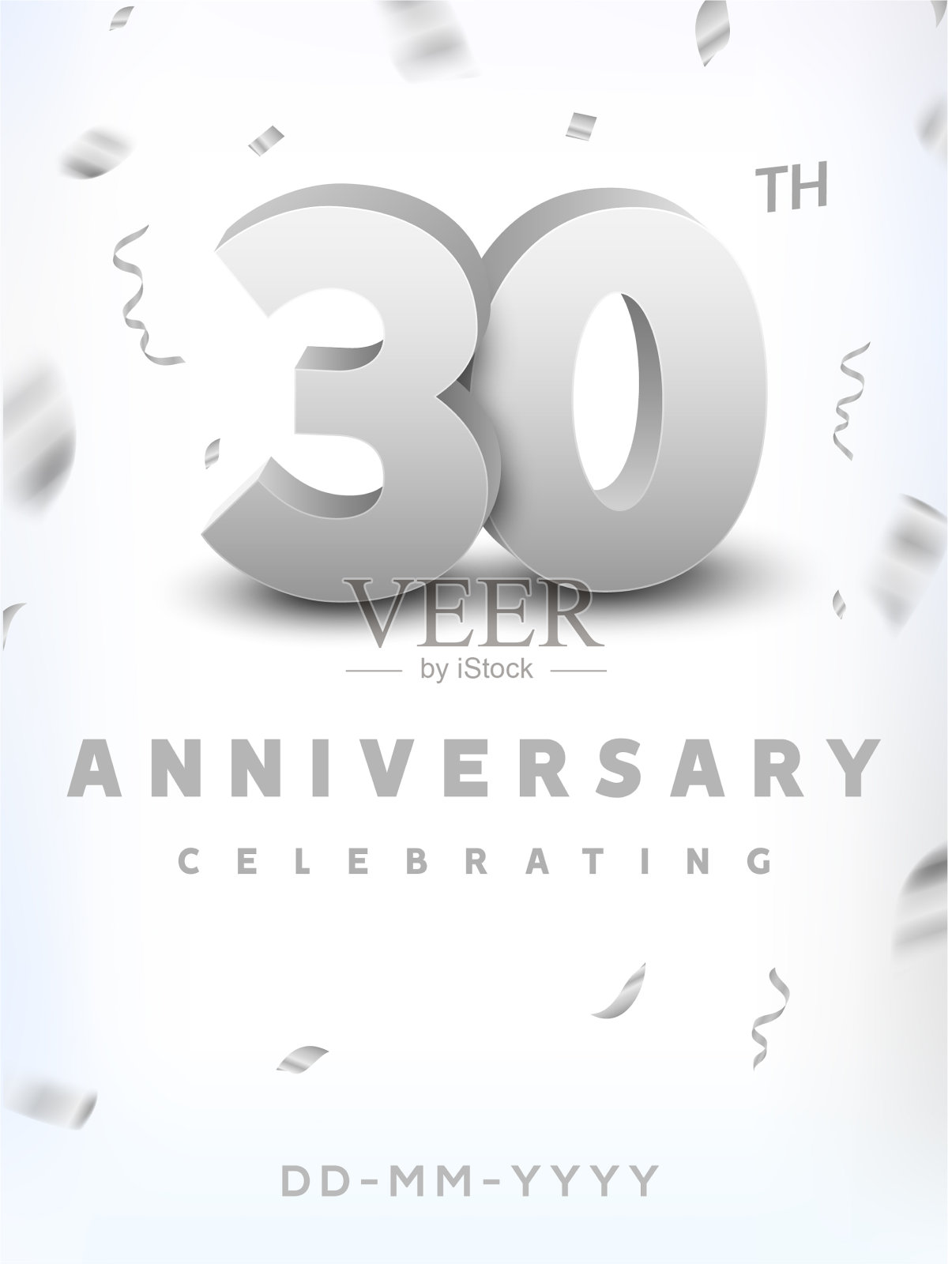 30年银号周年庆典插画图片素材