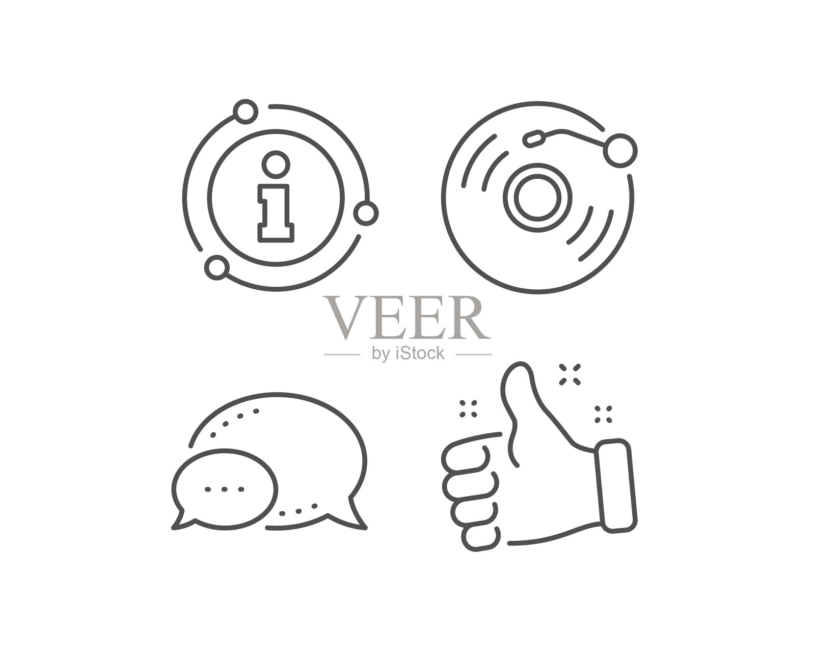 黑胶唱片线图标音乐标志图标素材