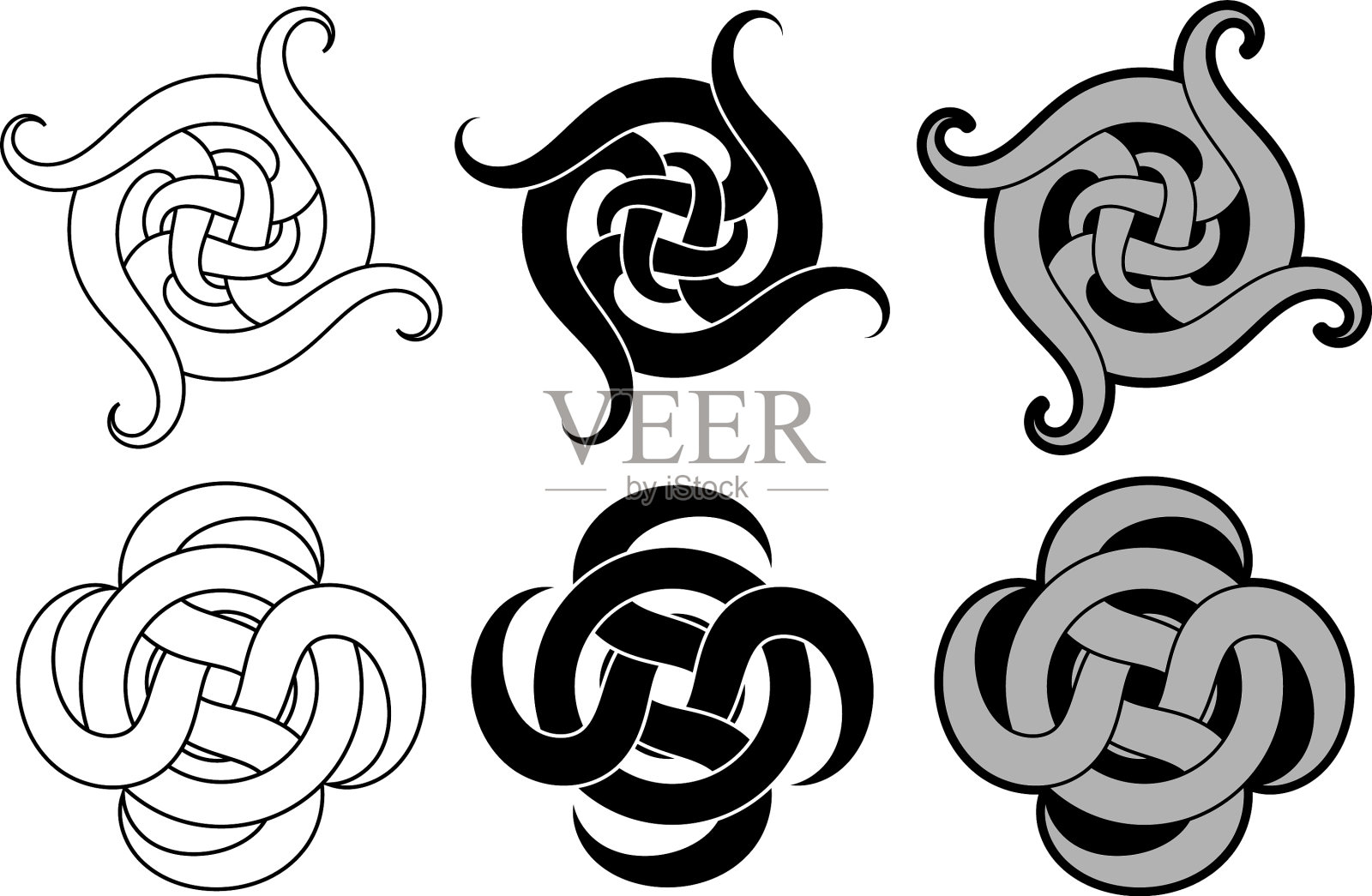 装饰性阿拉伯装饰纹身设计插画图片素材