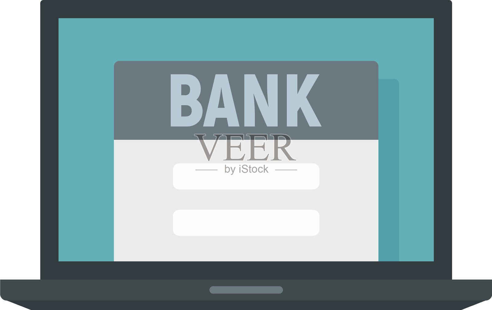 网上银行图标扁平化风格设计元素图片