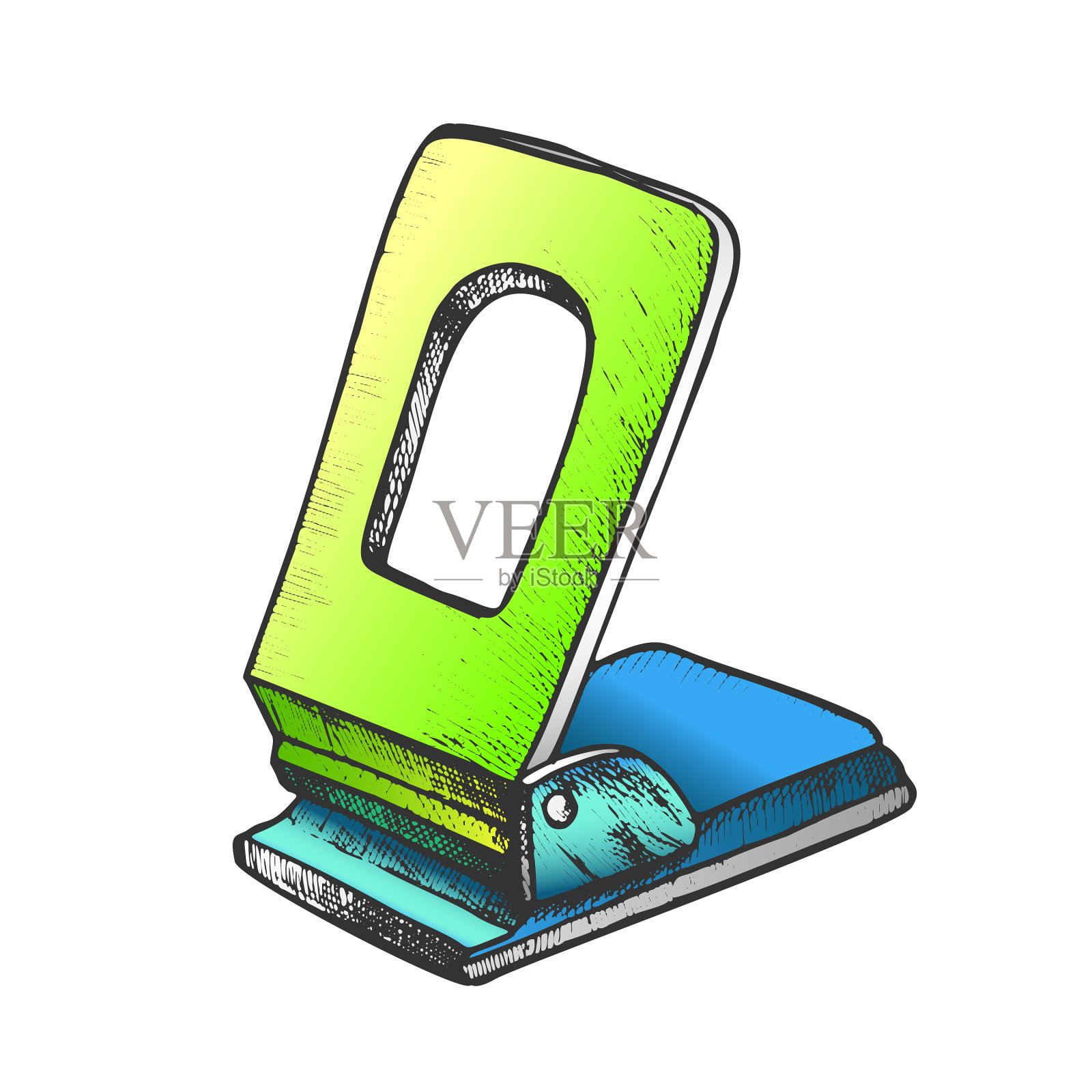 文具色打孔设备设计元素图片