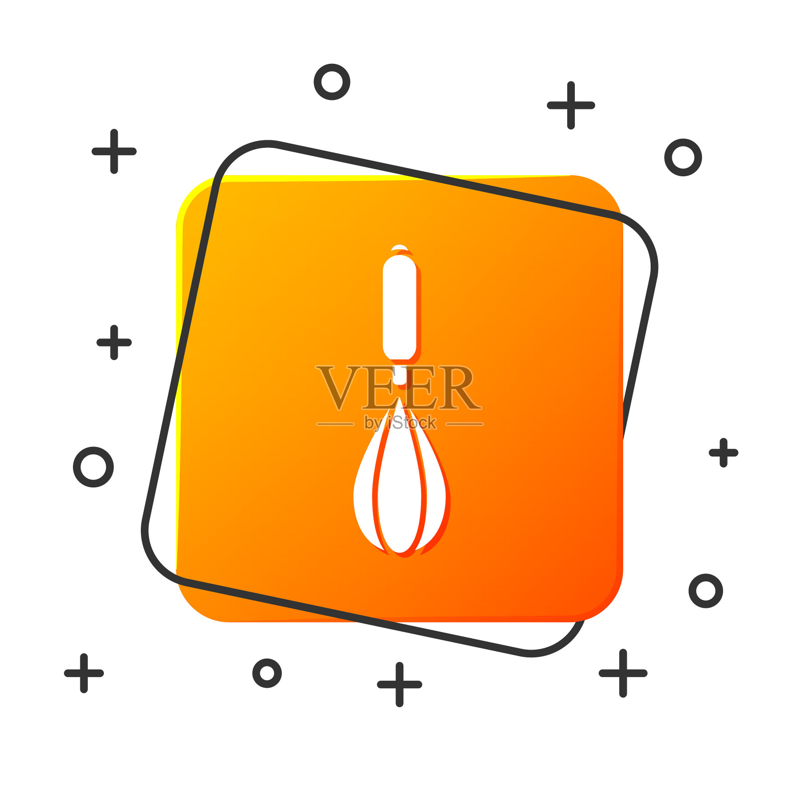 白色厨房搅拌器图标孤立在白色上图标素材