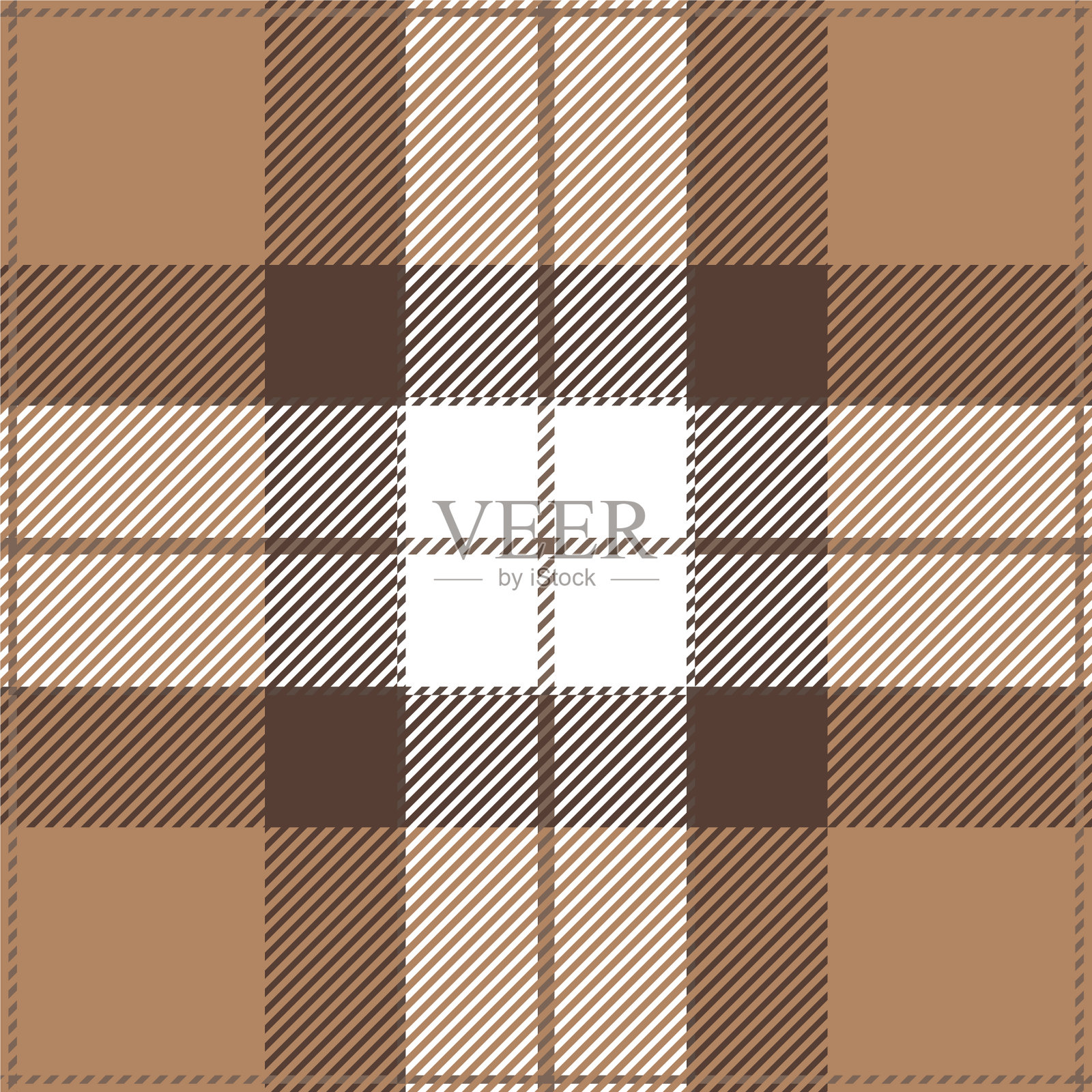米色格子花呢无缝图案插画图片素材