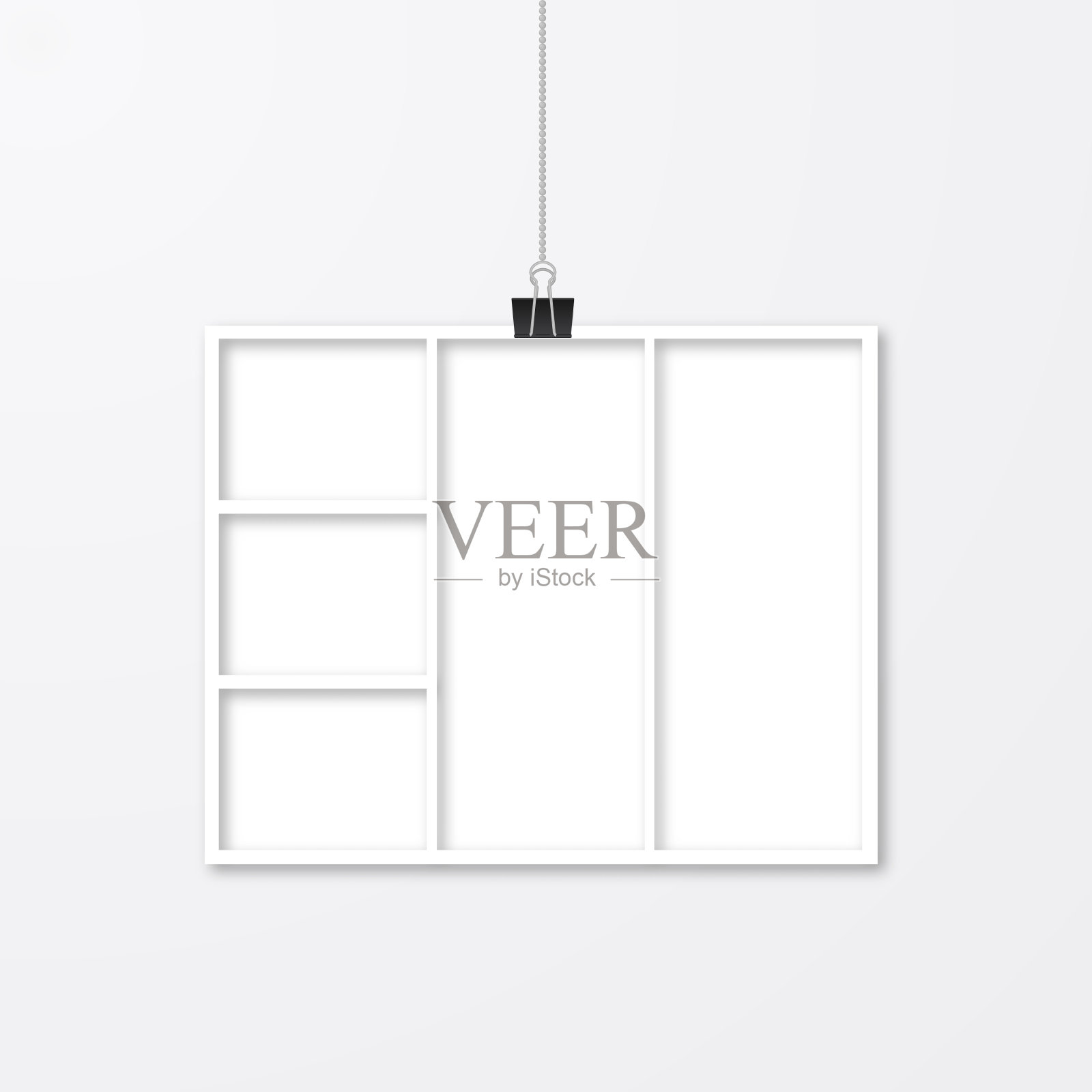 贴画孤立在白纸相框上插画图片素材