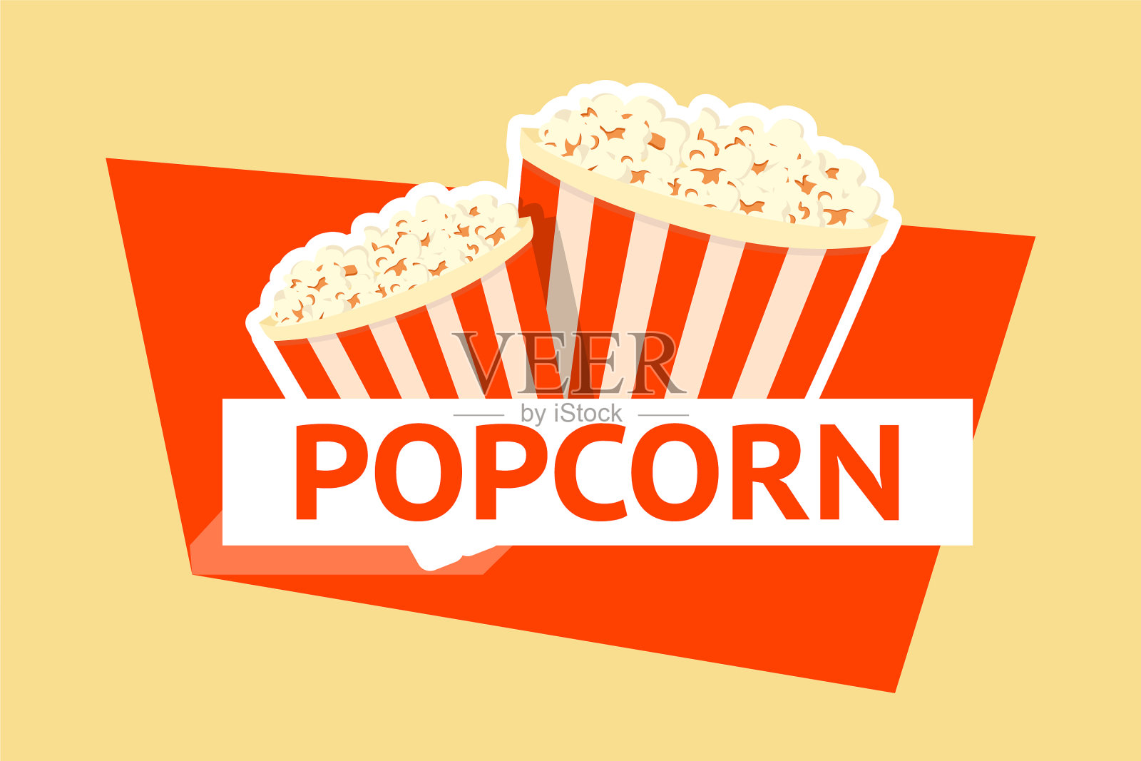 爆米花平面排版插画图片素材