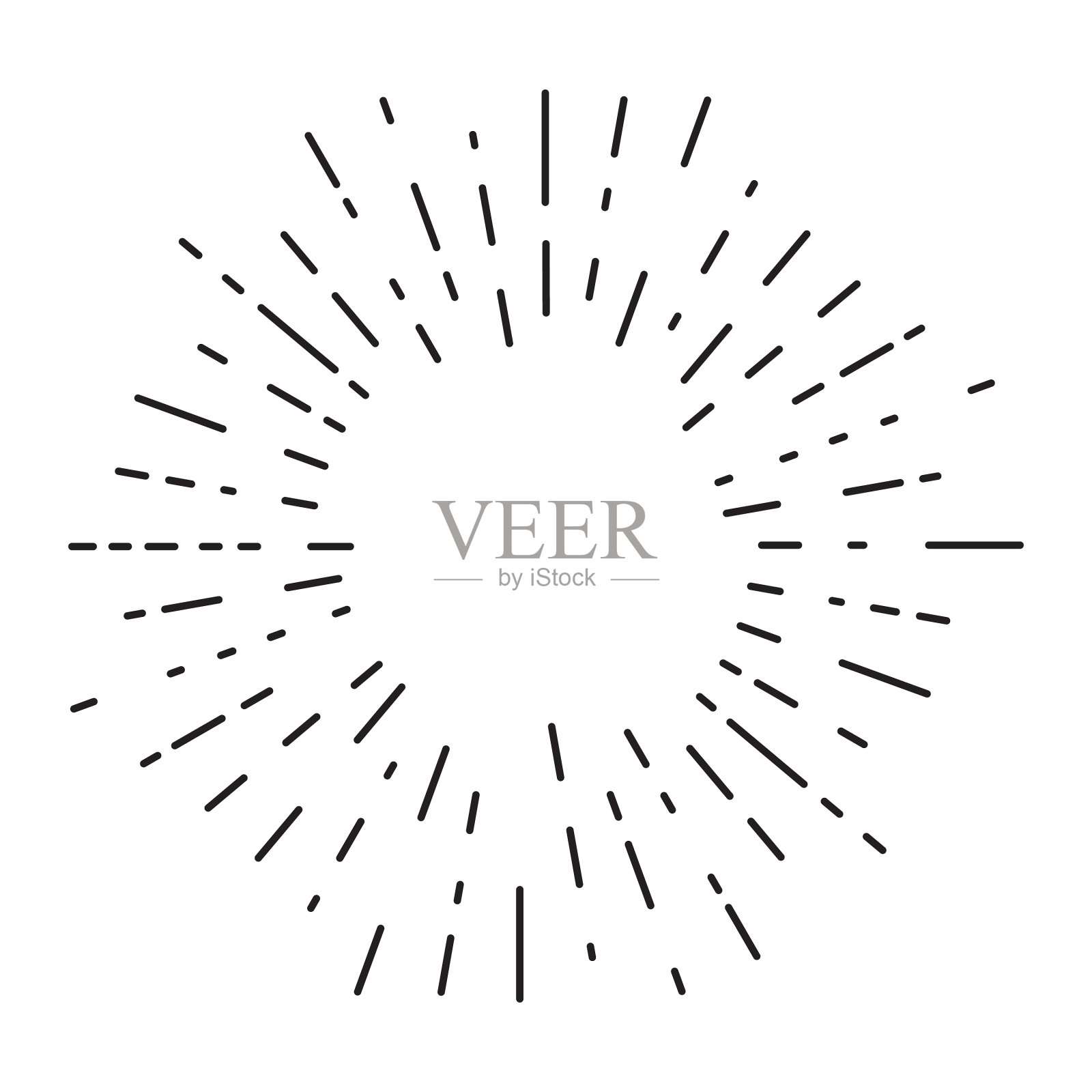 复古的太阳爆发出复古的辐射太阳光的形状插画图片素材