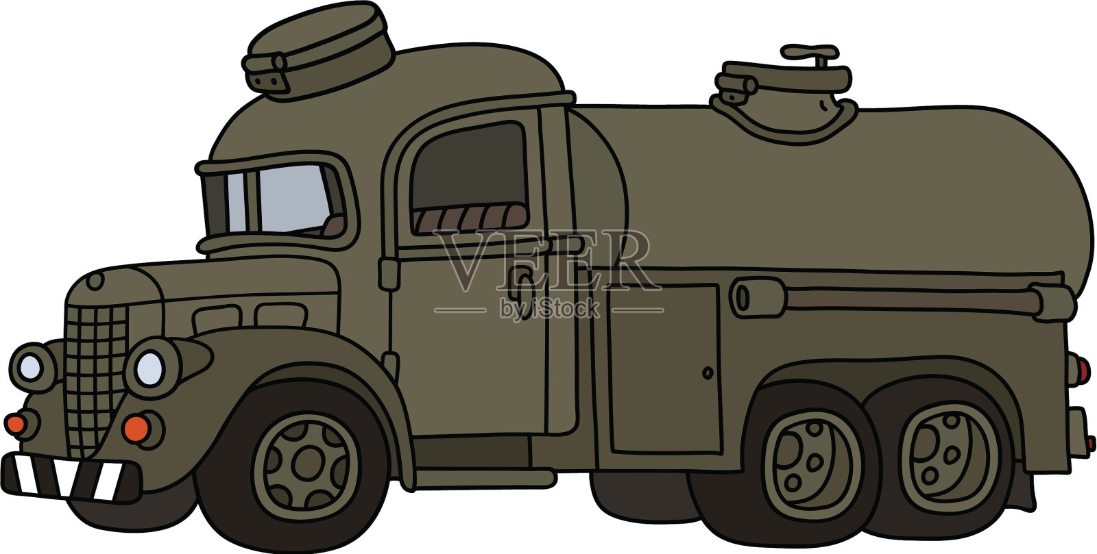有趣的老式军用坦克车设计元素图片