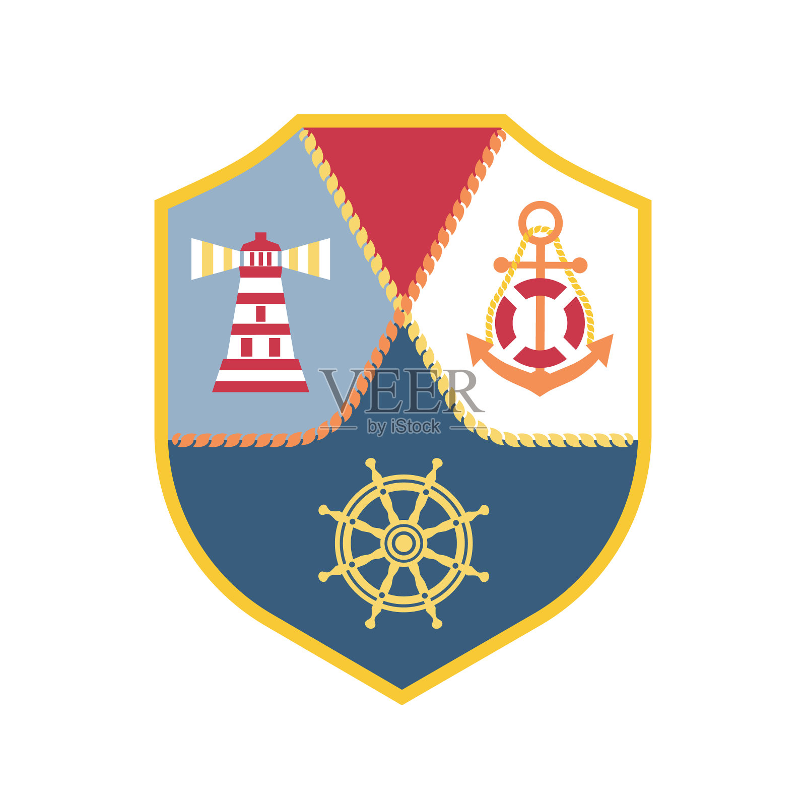 海上纹章的象征图标素材