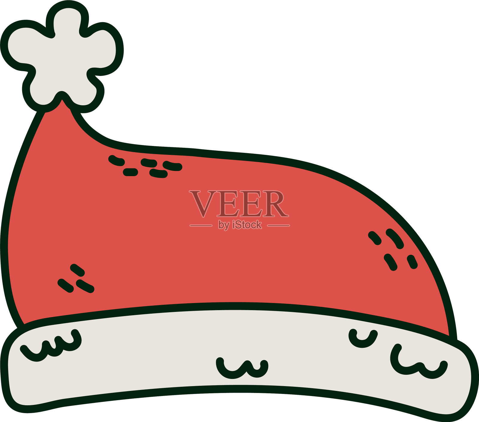 红帽圣诞老人庆祝圣诞快乐设计元素图片