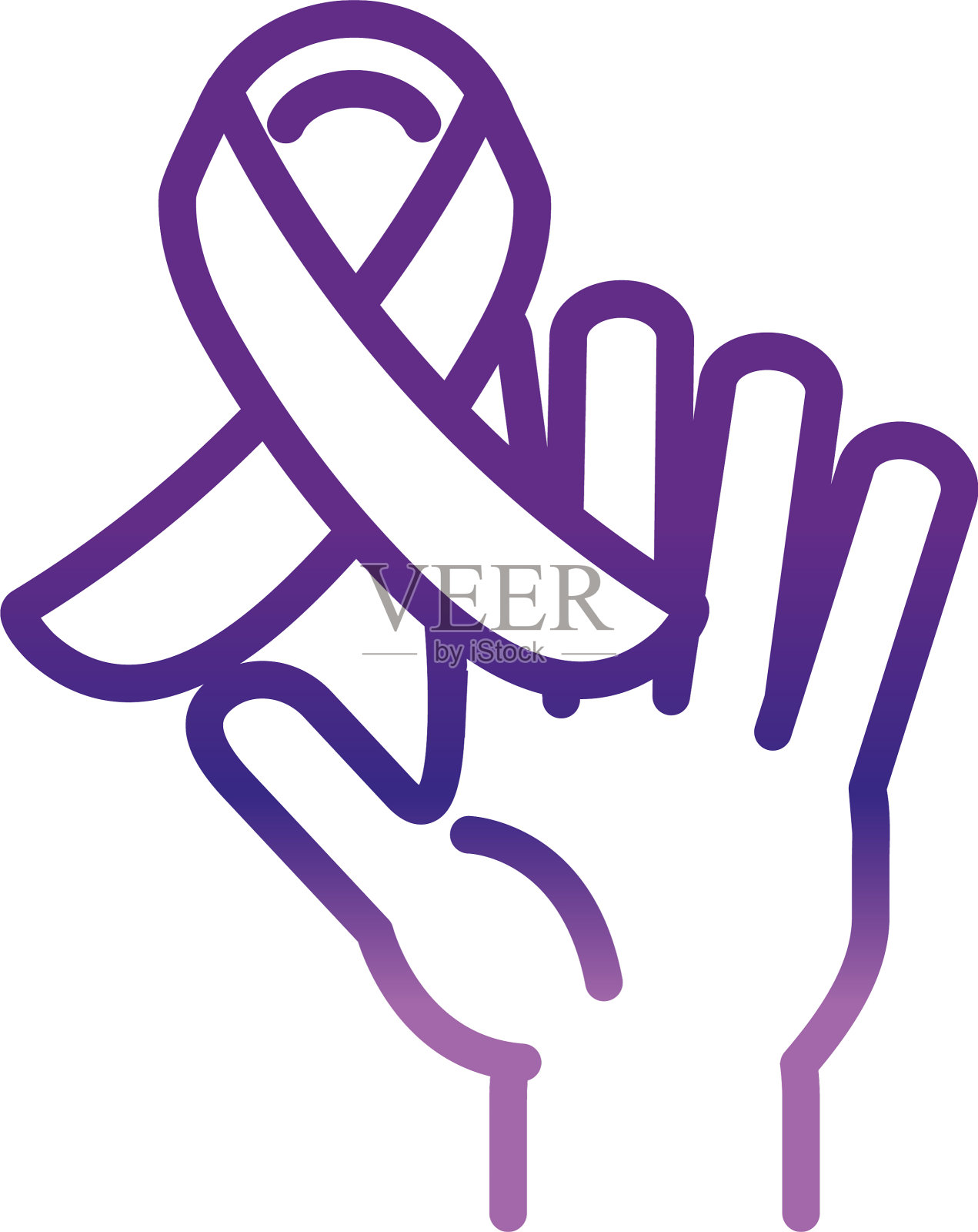 手与缎带慈善帮助捐赠设计元素图片