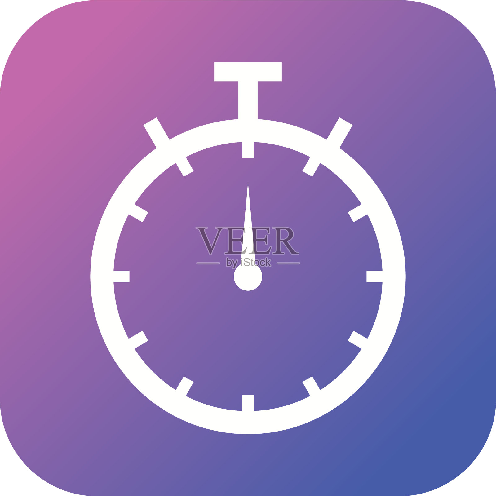 美丽的时钟字形图标插画图片素材