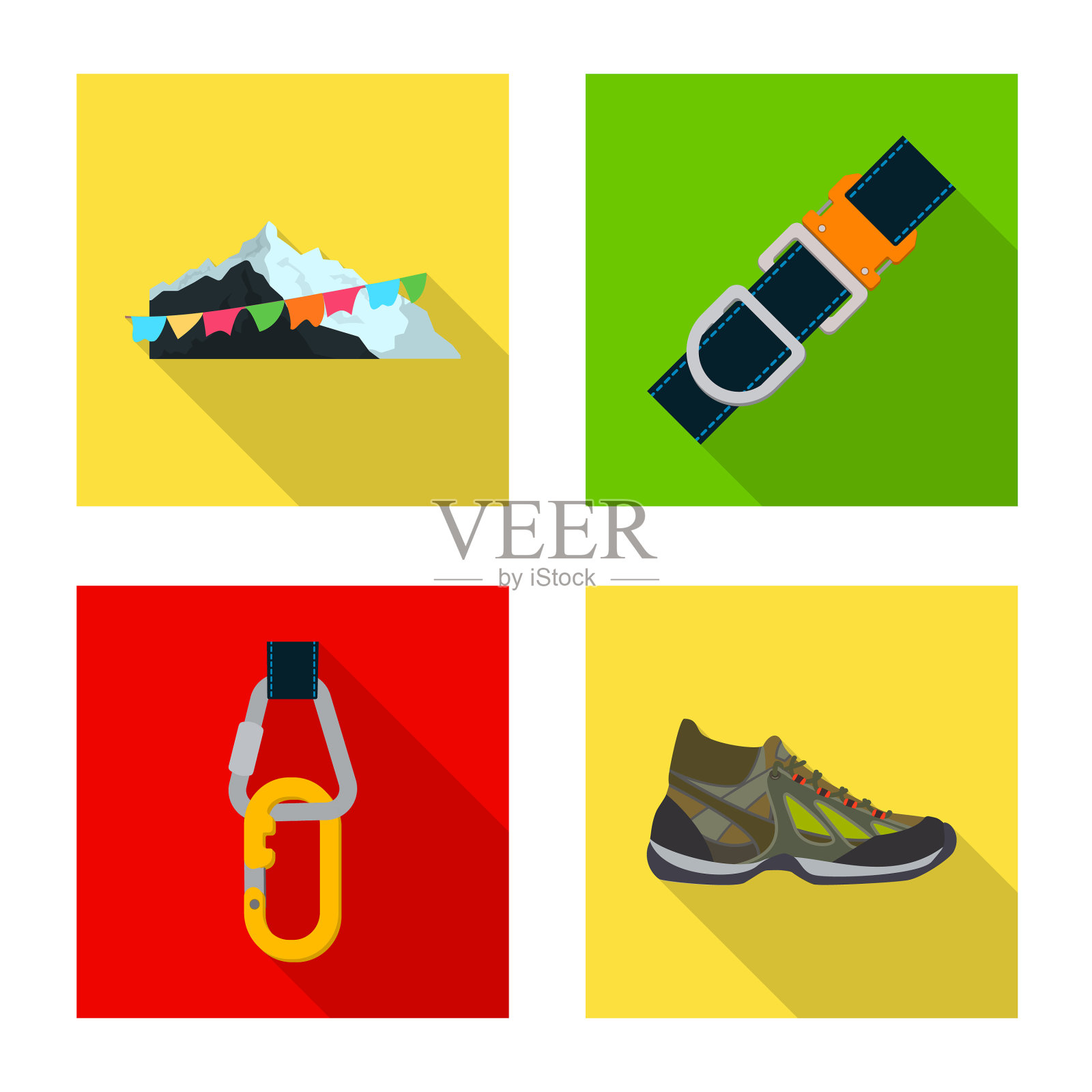 设计登山和高峰图标插画图片素材