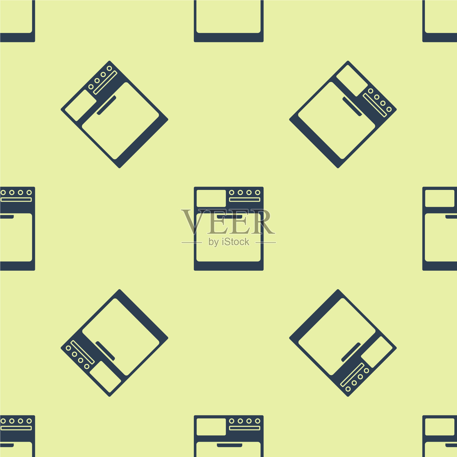 蓝色垫圈图标隔离无缝图案上插画图片素材
