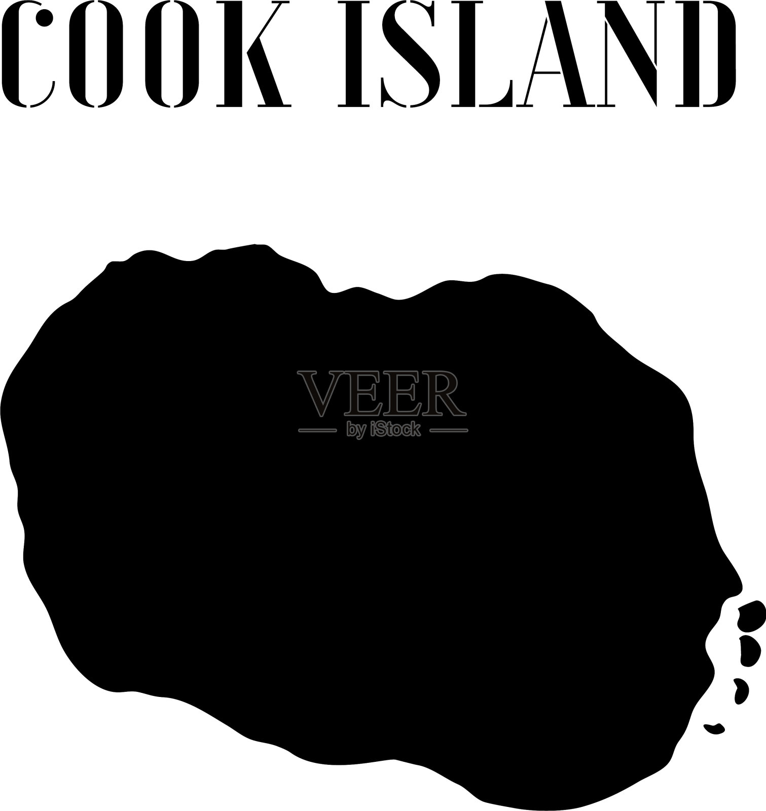 库克岛剪影插画图片素材