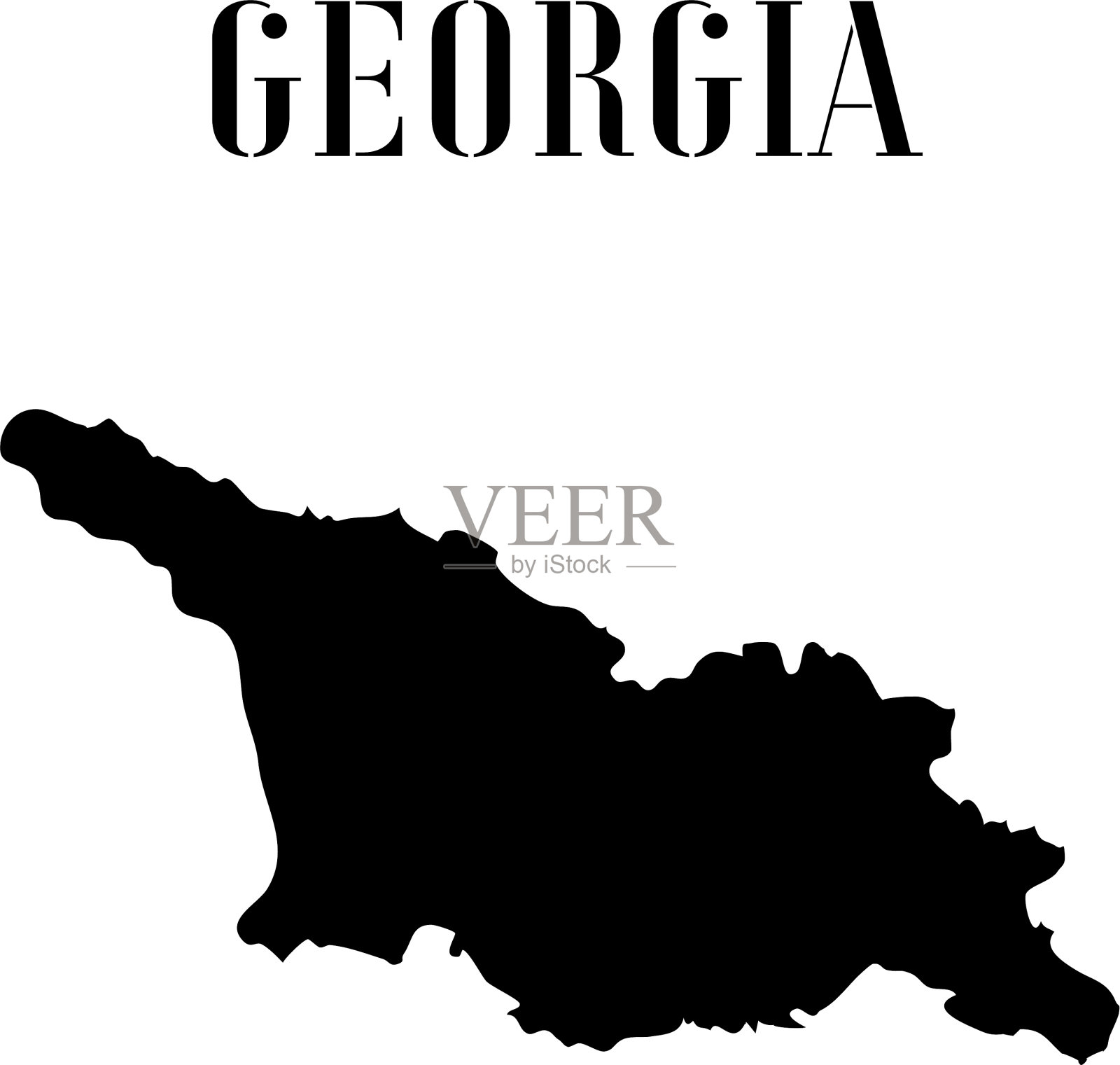 格鲁吉亚轮廓集插画图片素材