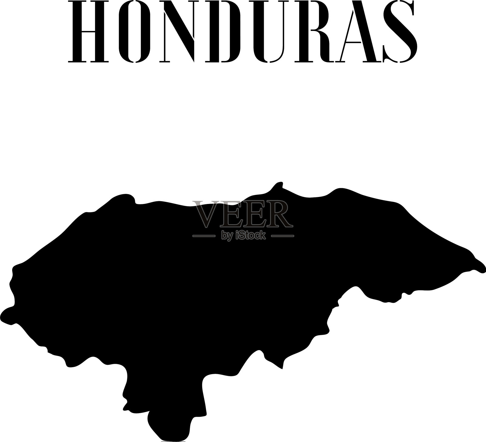 洪都拉斯轮廓集插画图片素材