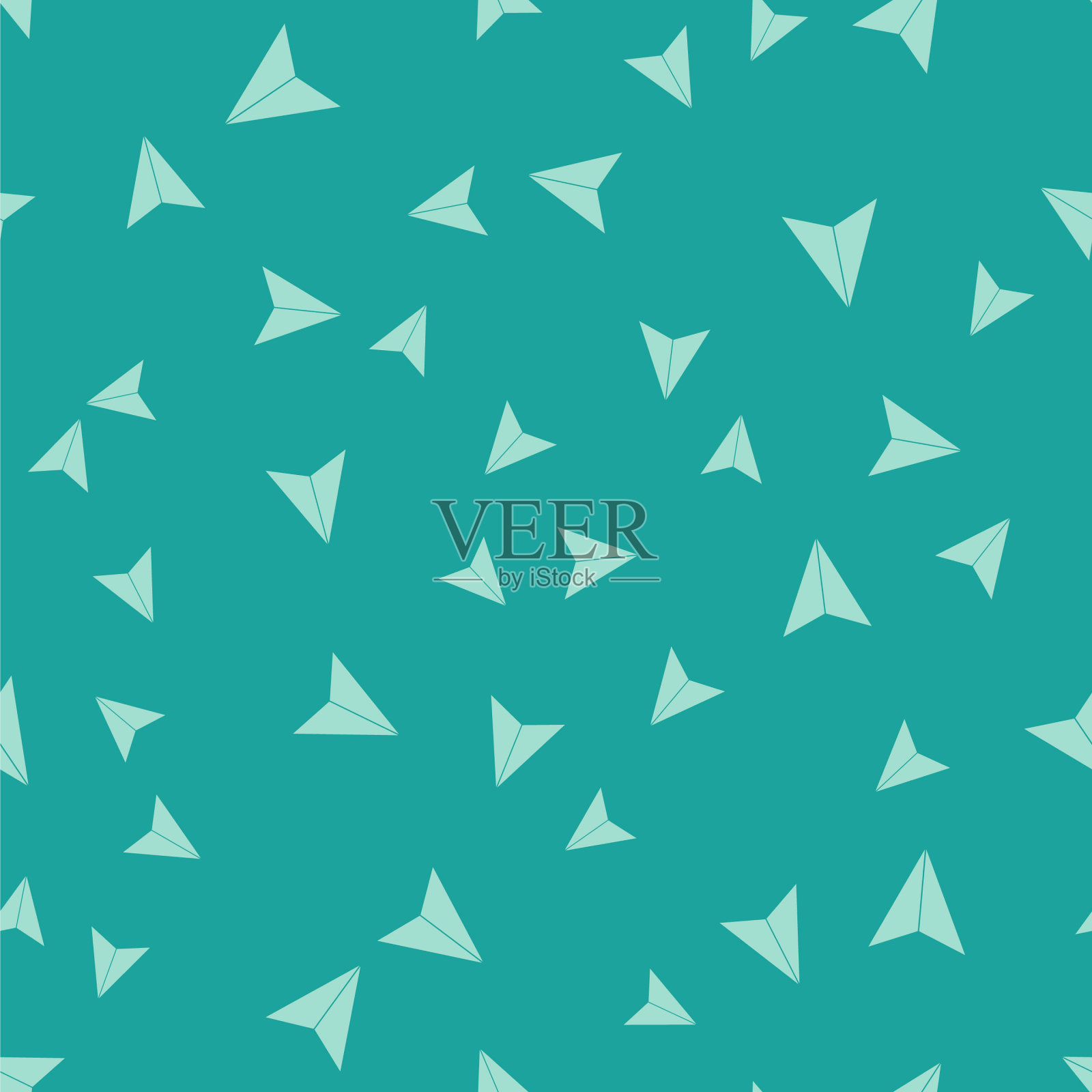 绿纸飞机图标隔离无缝插画图片素材