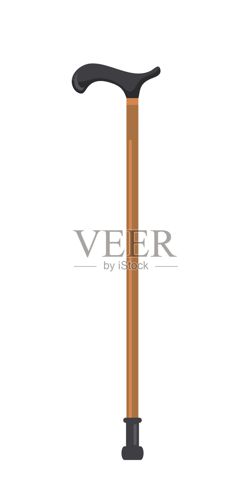 卡通扁对四藤条孤立在白色设计元素图片