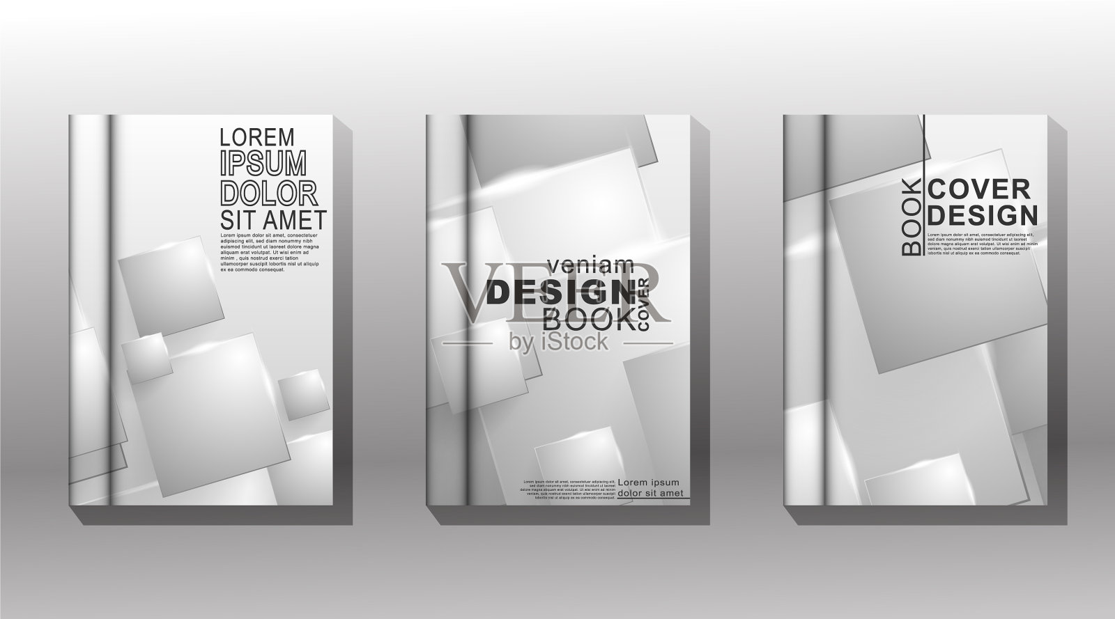 收藏书封面用闪闪发光的白色插画图片素材