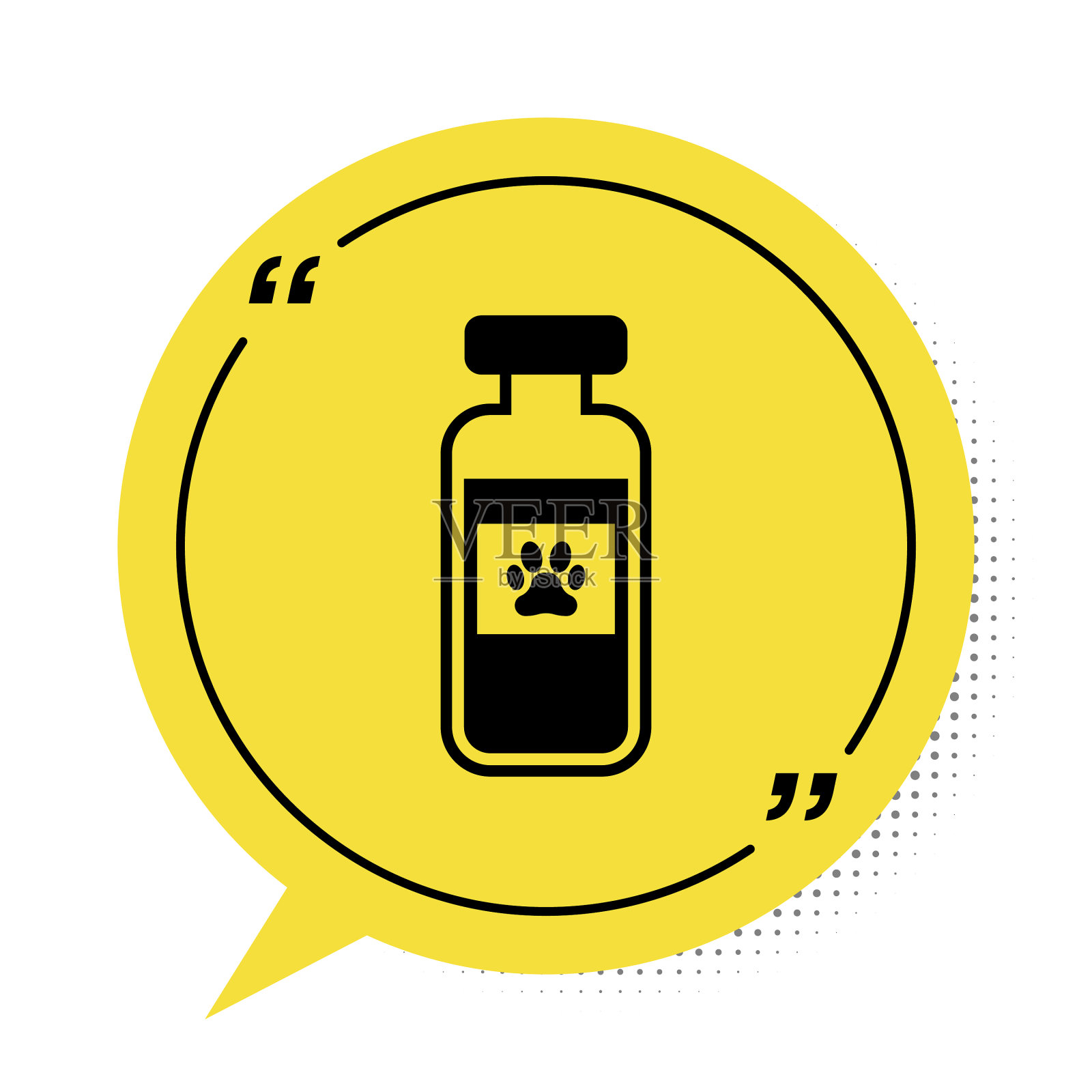 黑色宠物药瓶医学图标隔离白色插画图片素材