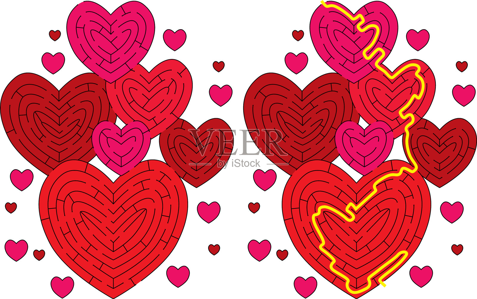 心迷宫插画图片素材