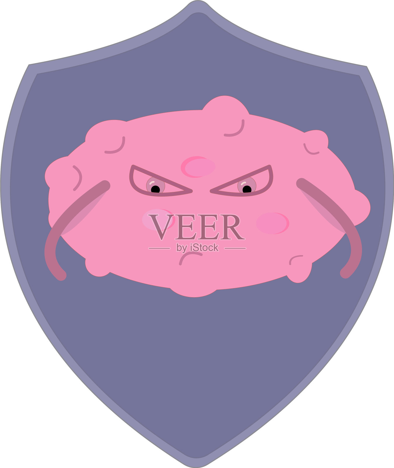 想象中的卡通细菌设计元素图片