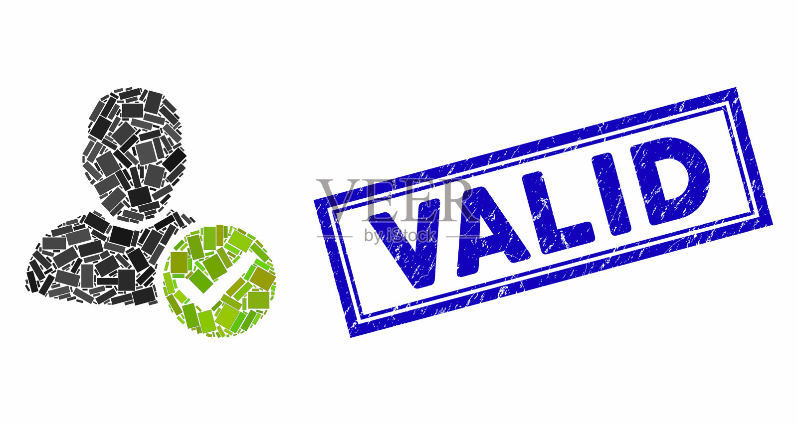 矩形马赛克用户有效与纹理有效插画图片素材