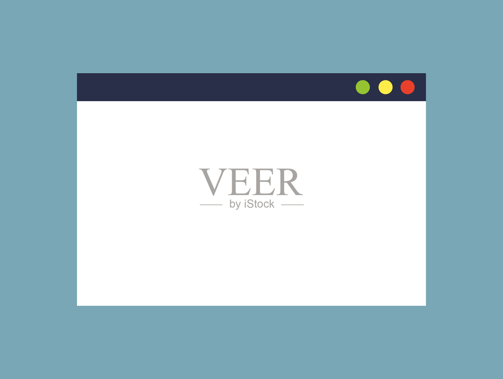 空白简单的浏览器窗口模型的计算机设计模板素材