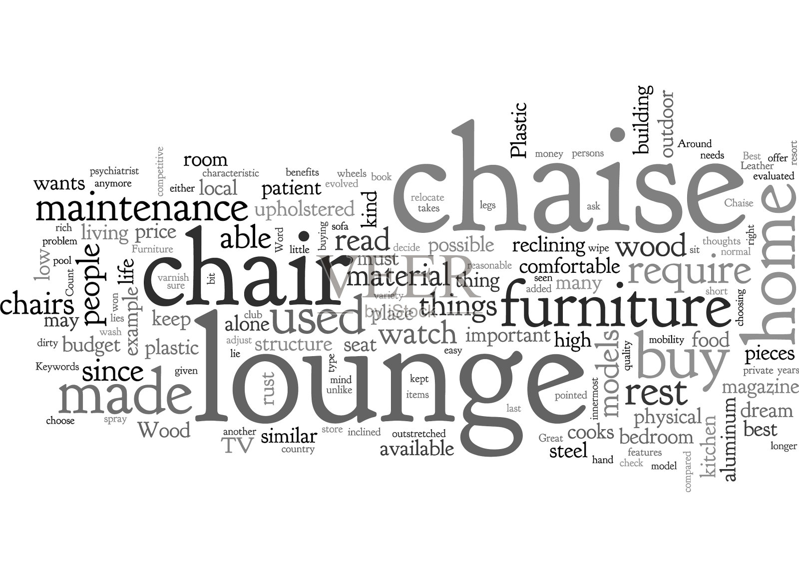 躺椅周围最好的家具插画图片素材