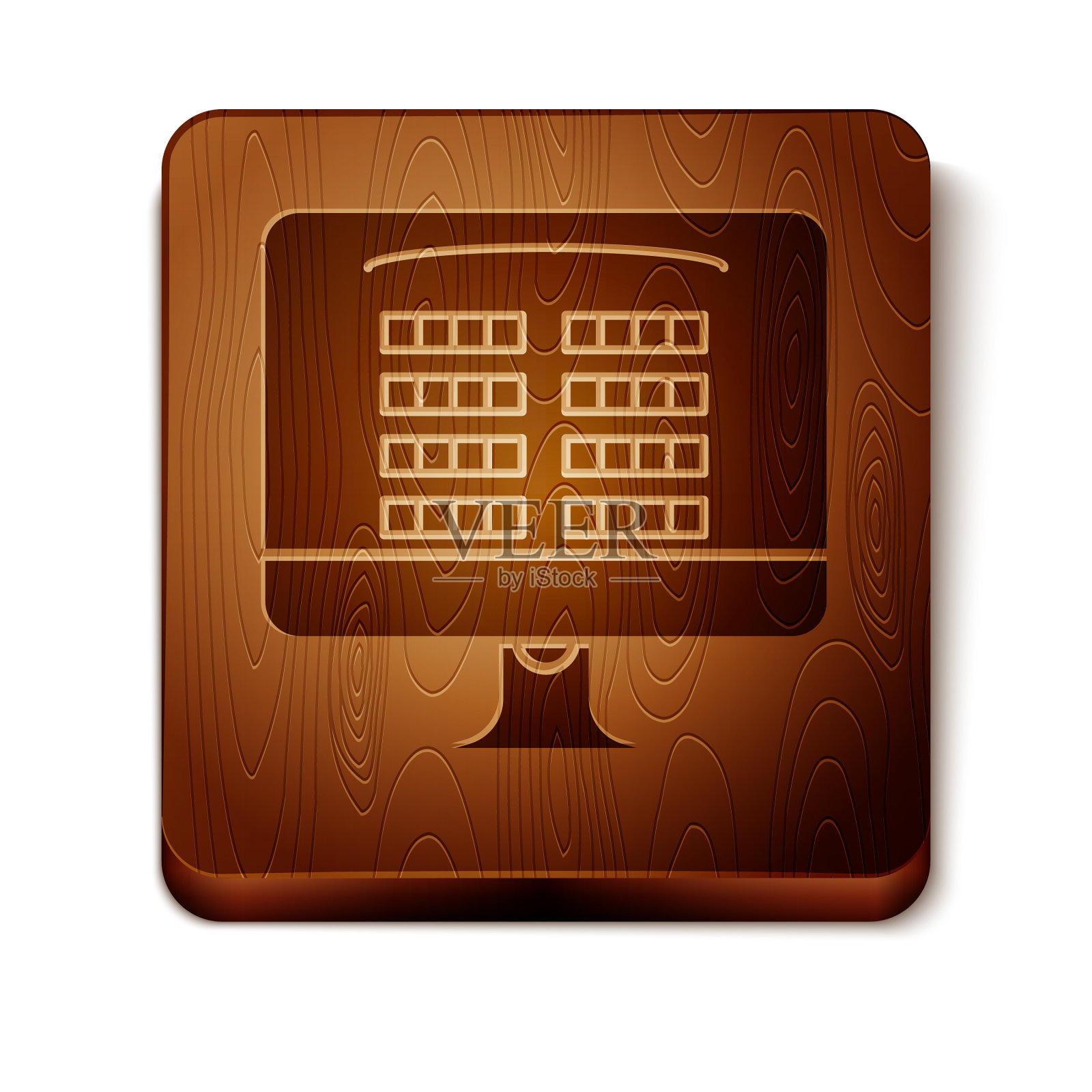 布朗网上买电影票图标孤立上图标素材