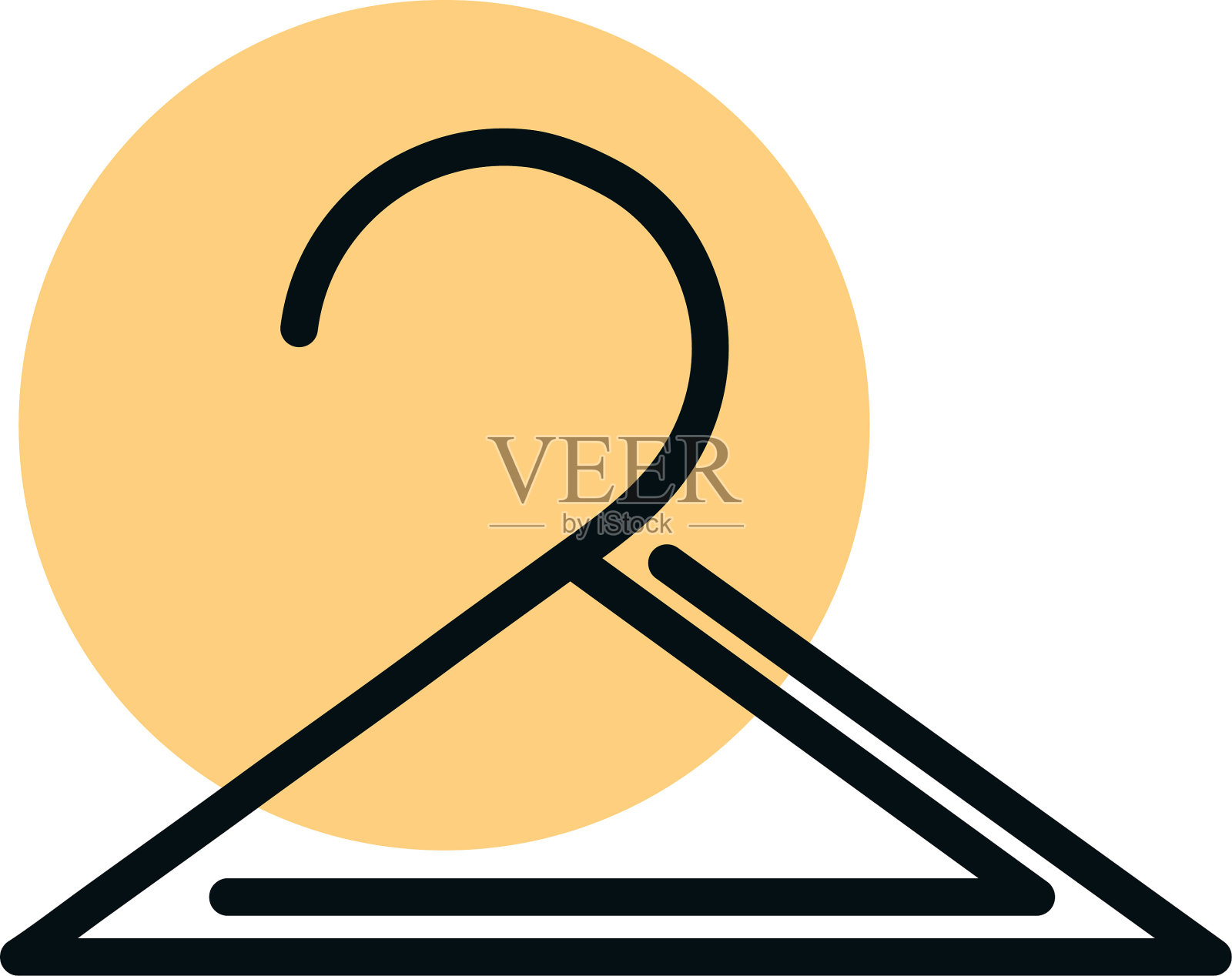 衣柜衣架图标购物线风格点颜色图标素材