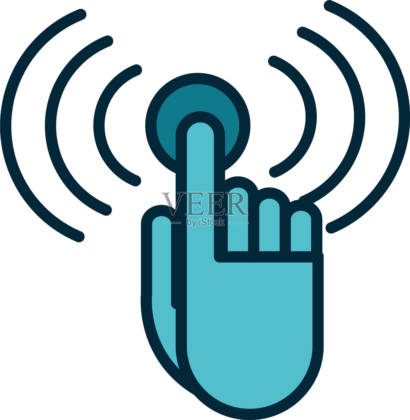 用手点击互联网上的东西就行了图标素材