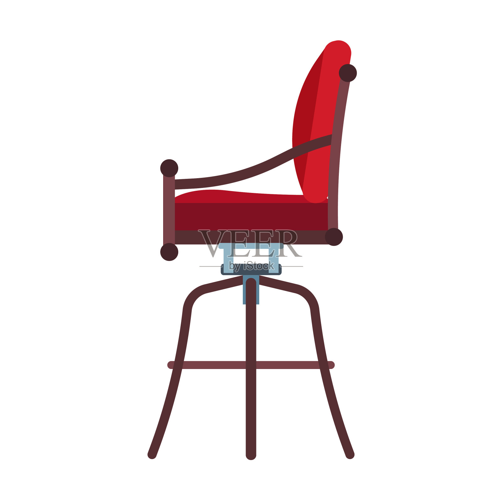 酒吧椅图标家具设计室内高插画图片素材