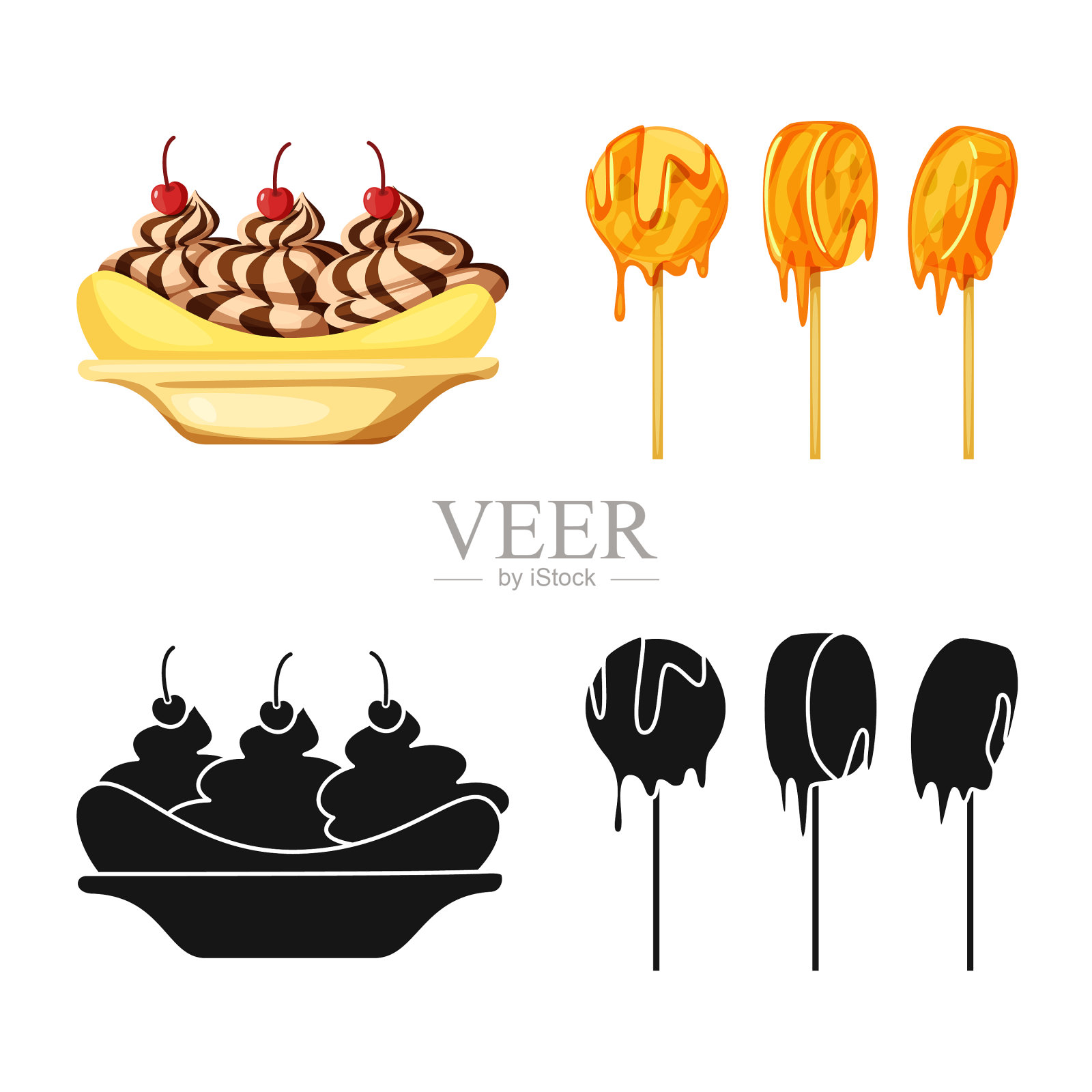 天然素食标志插画图片素材