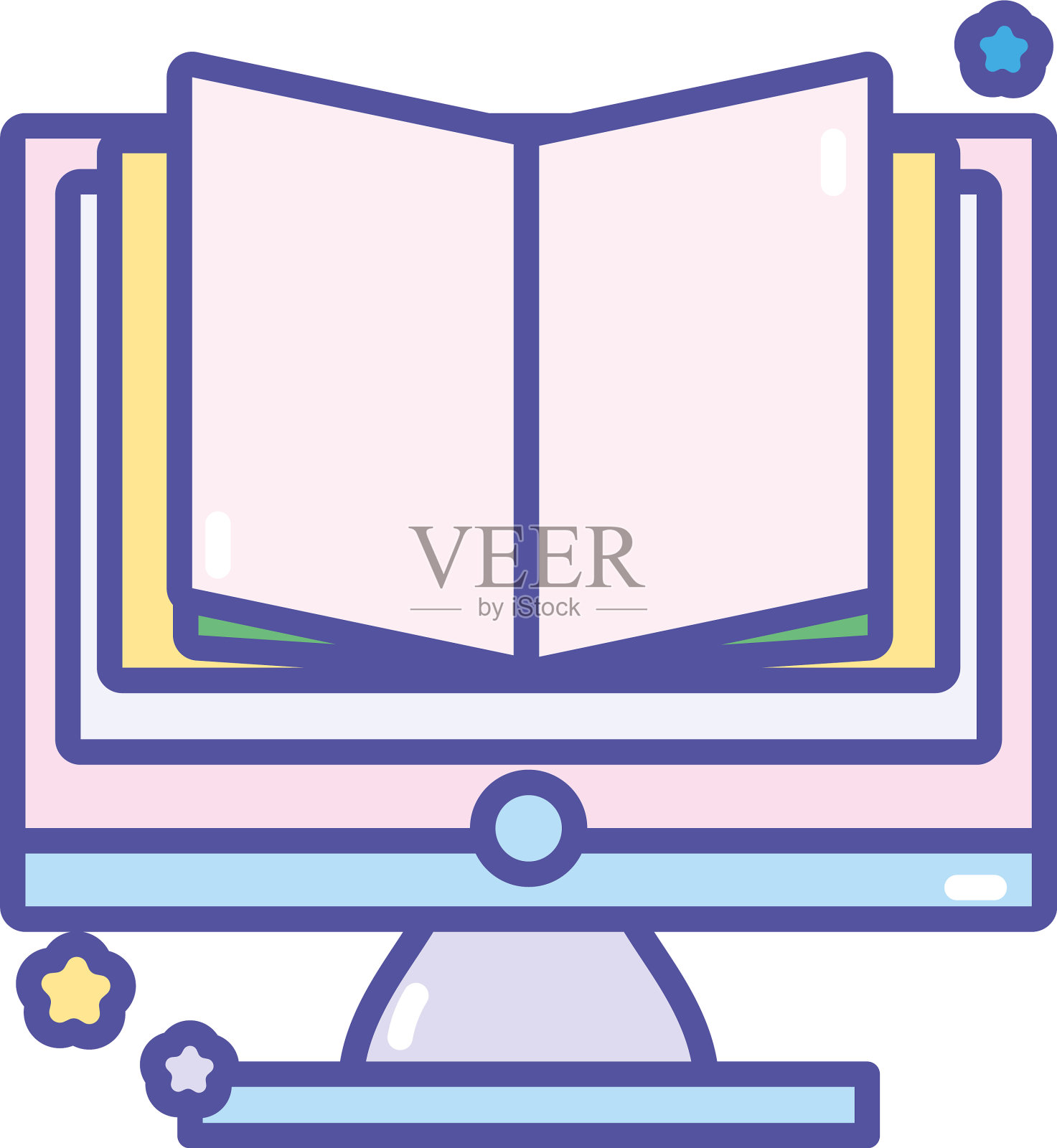 回到学校教育电子书电脑设计元素图片