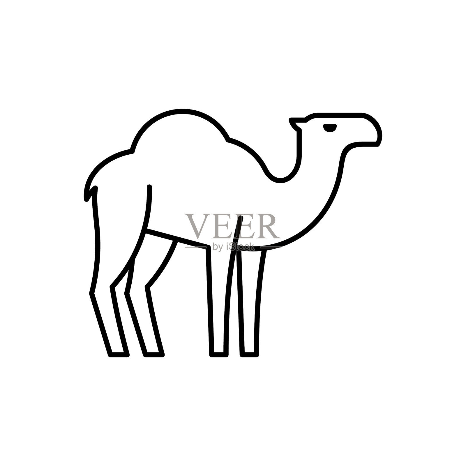 骆驼行图标图标素材