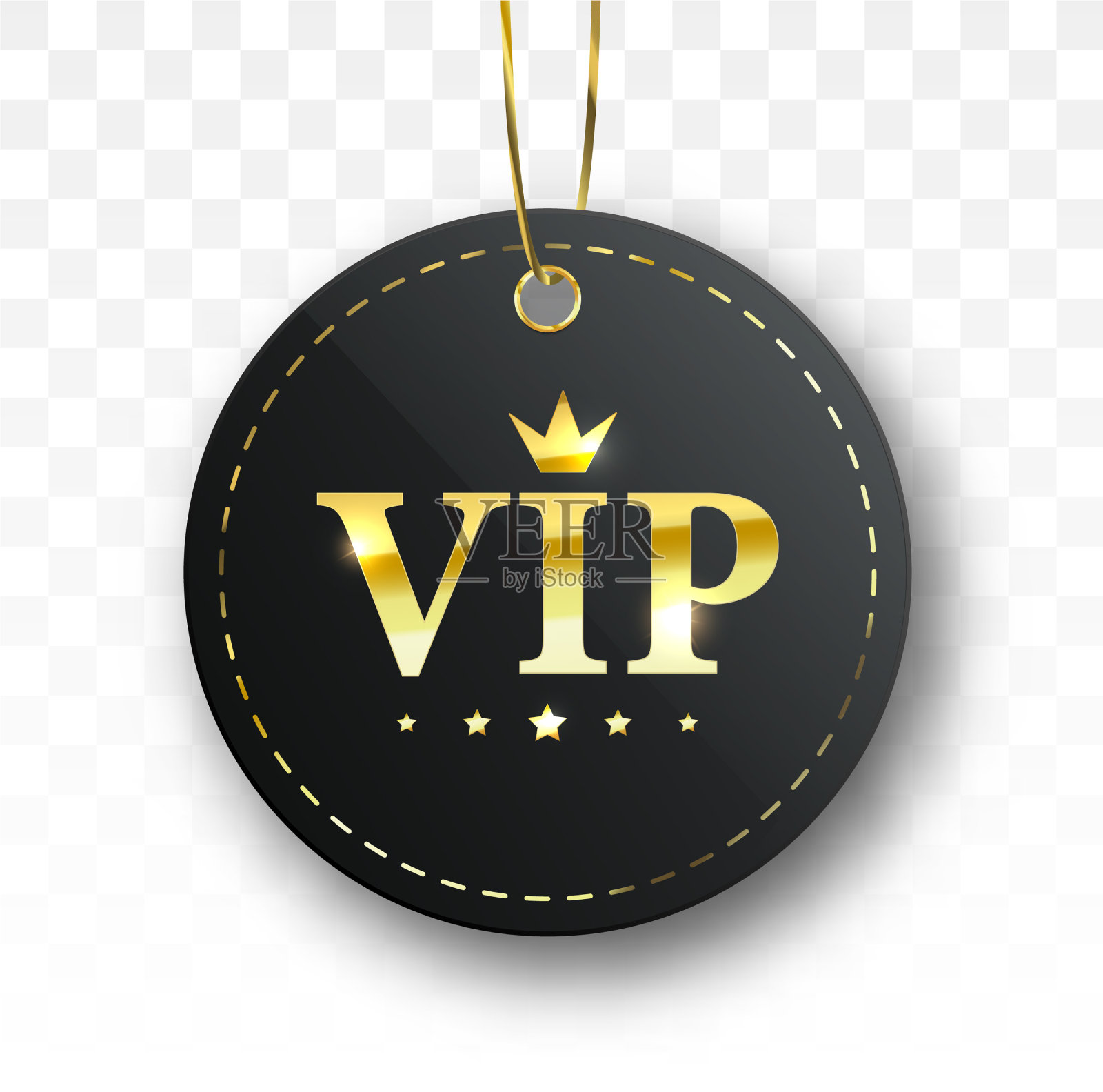 VIP标签黑色横幅插画图片素材